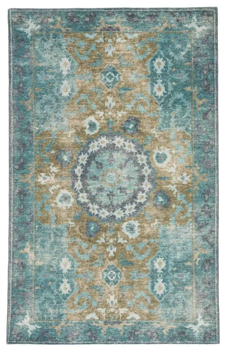 Kai KAI05 Modify Teal /Olive Rug