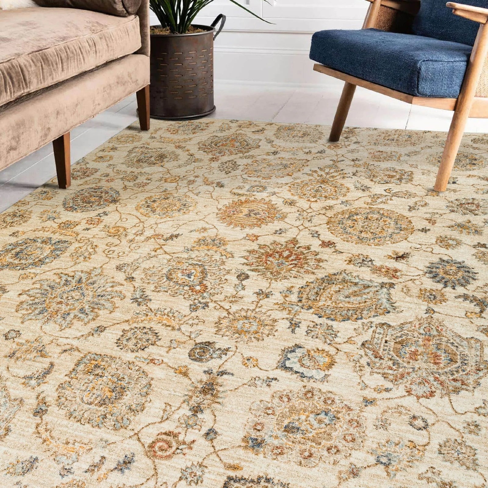 Bergama BE5 Ivory Rug - Baconco