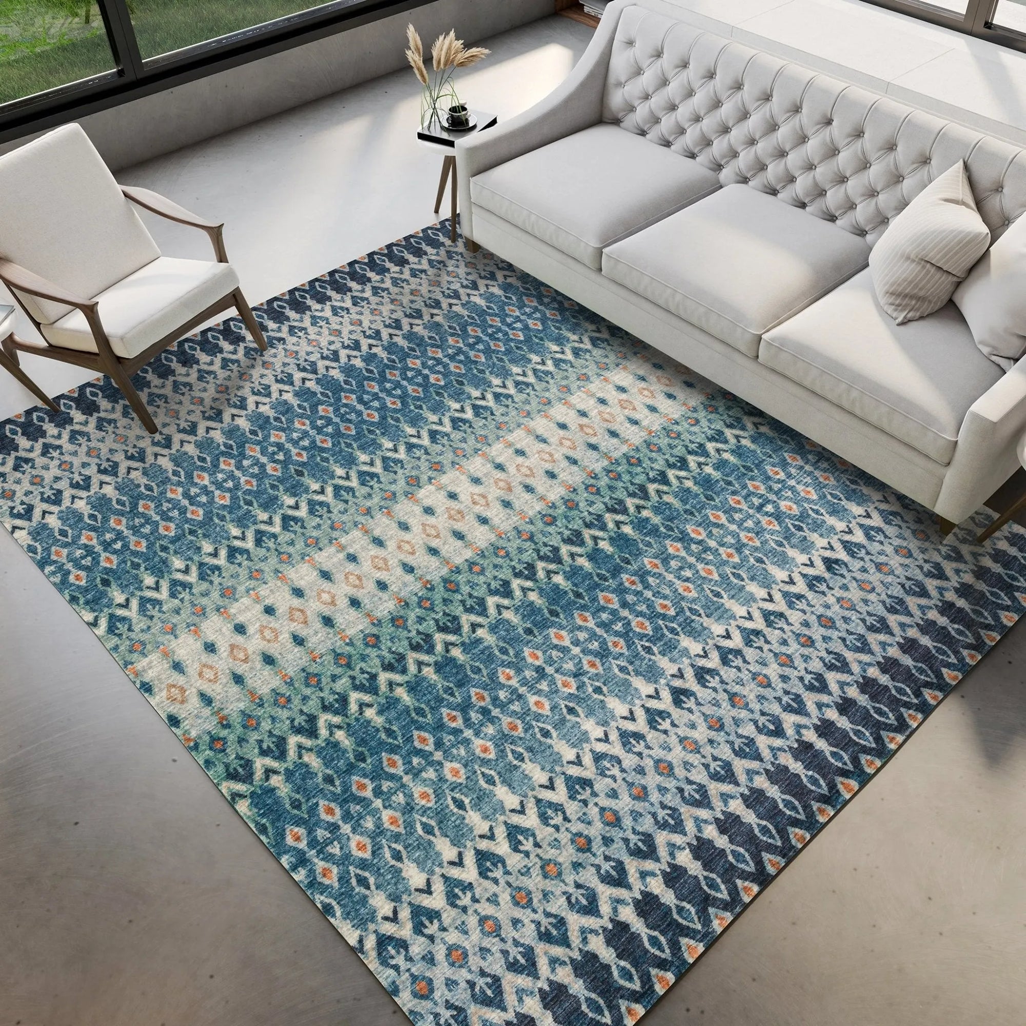 Brisbane BR1 Indigo Rug - Baconco