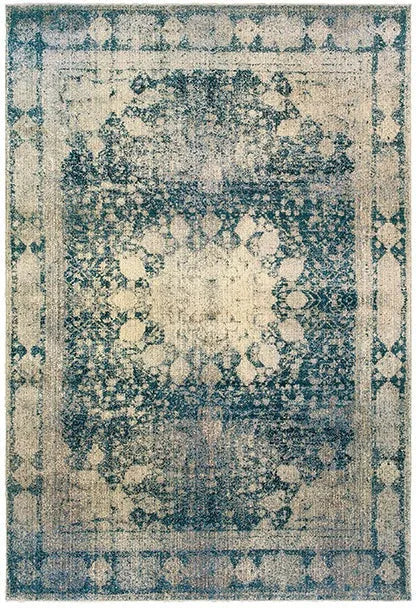 Empire 4445S Ivory/ Blue Rug