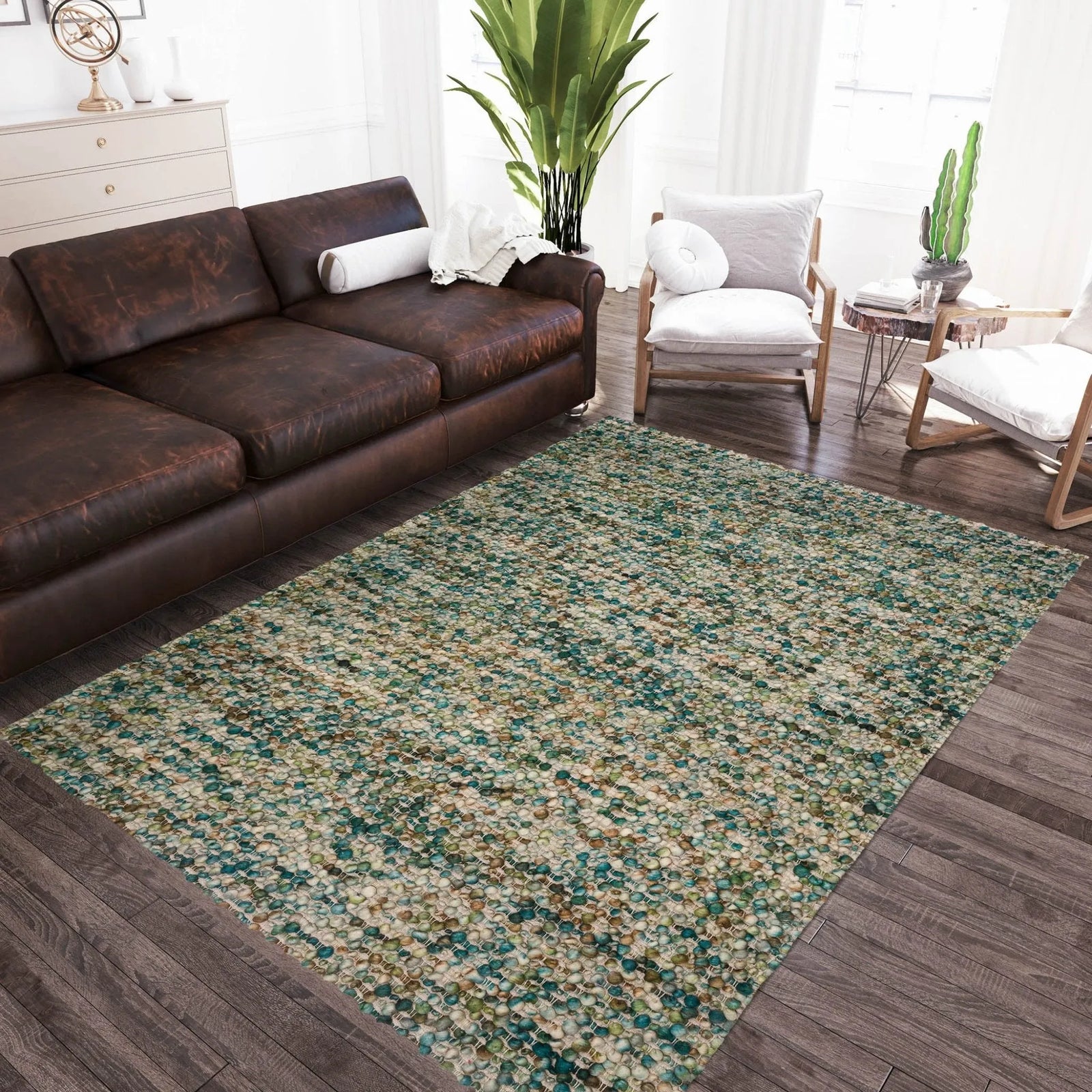 Hanu HU1 Teal Rug - Baconco