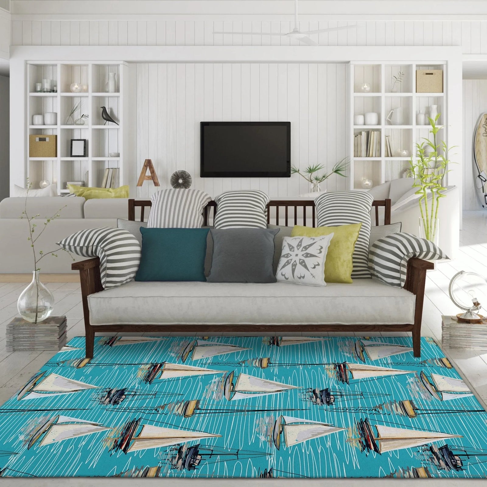 Harbor HA8 Teal Rug - Baconco