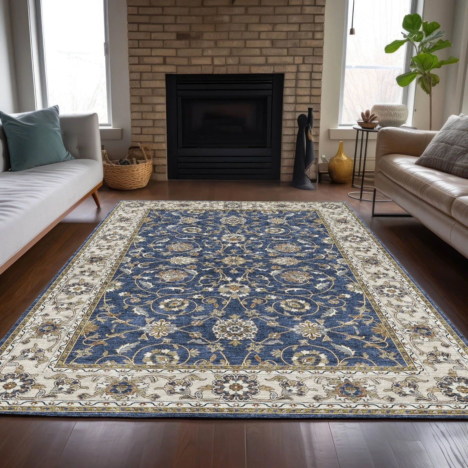 Hatay HY1 Navy Rug - Baconco