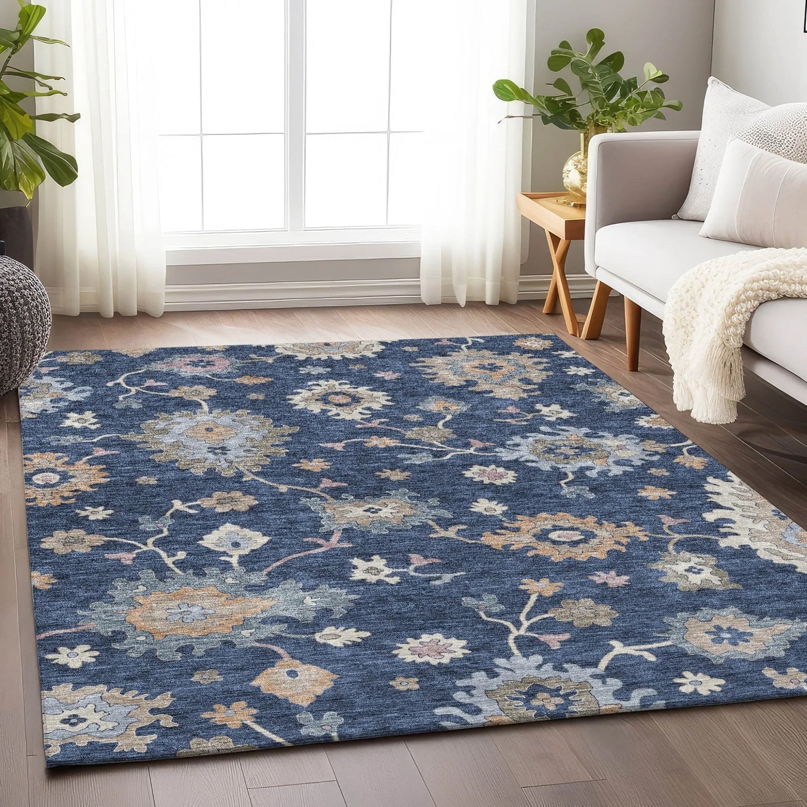 Hatay HY4 Navy Rug - Baconco