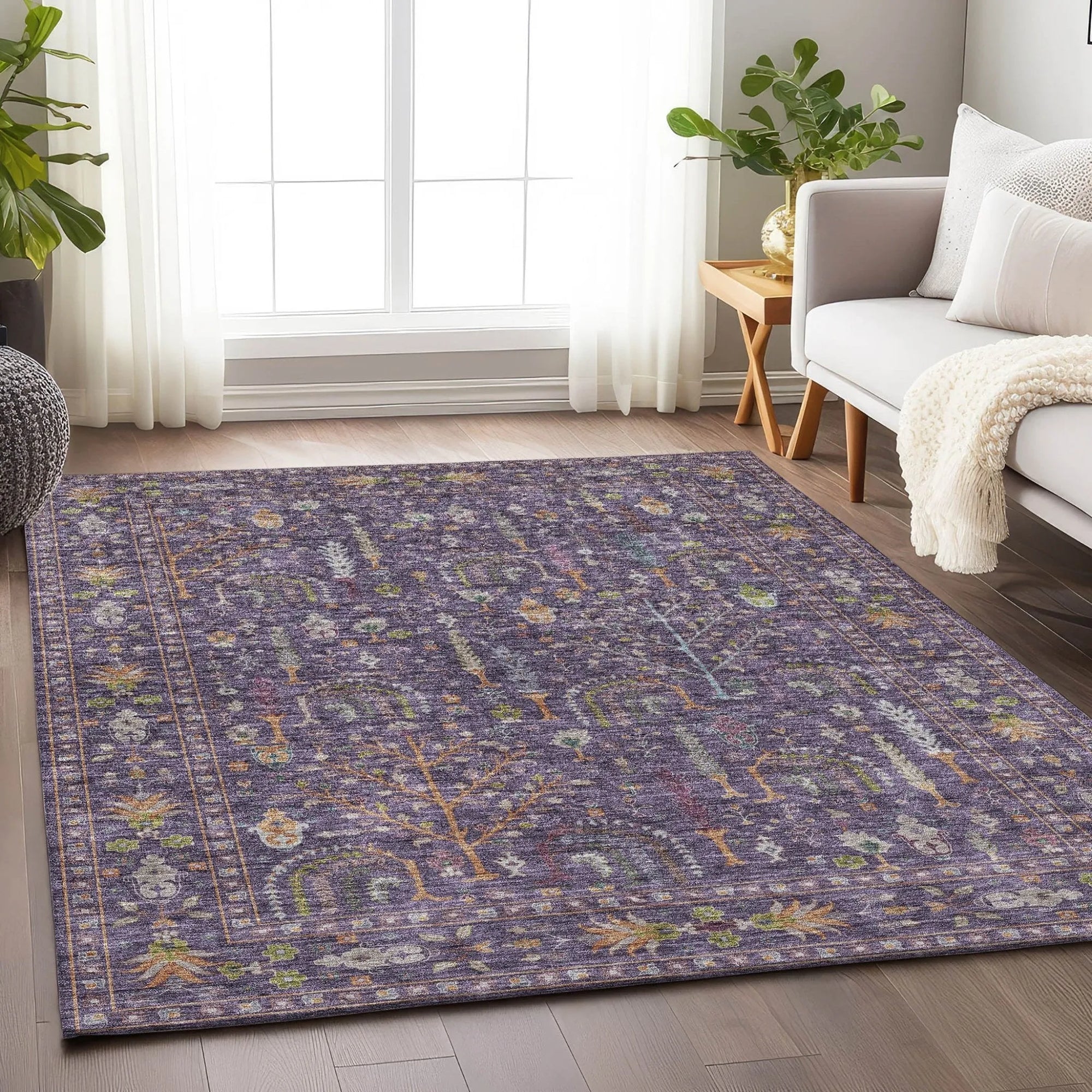 Hatay HY5 Eggplant Rug - Baconco