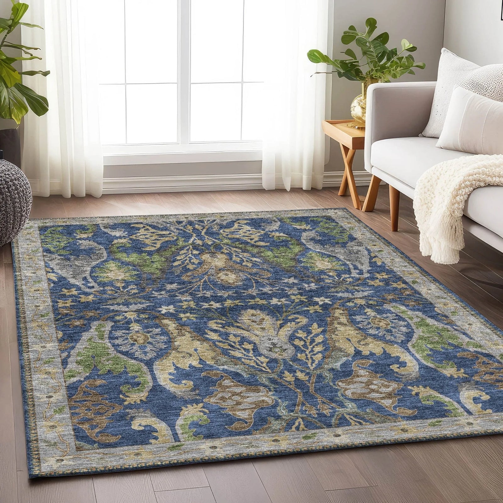 Hatay HY6 Navy Rug - Baconco