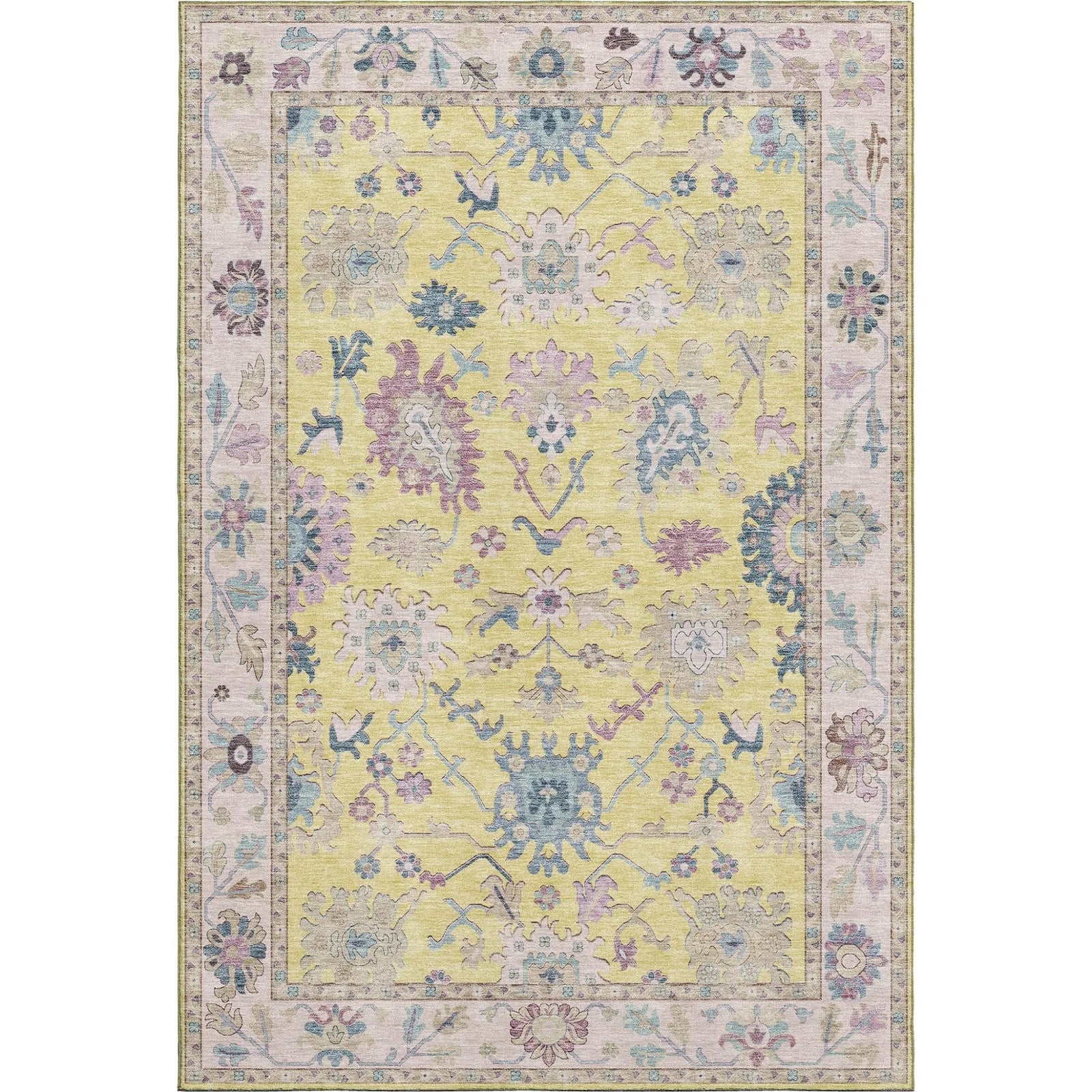 Hatay HY7 Yellow Rug - Baconco