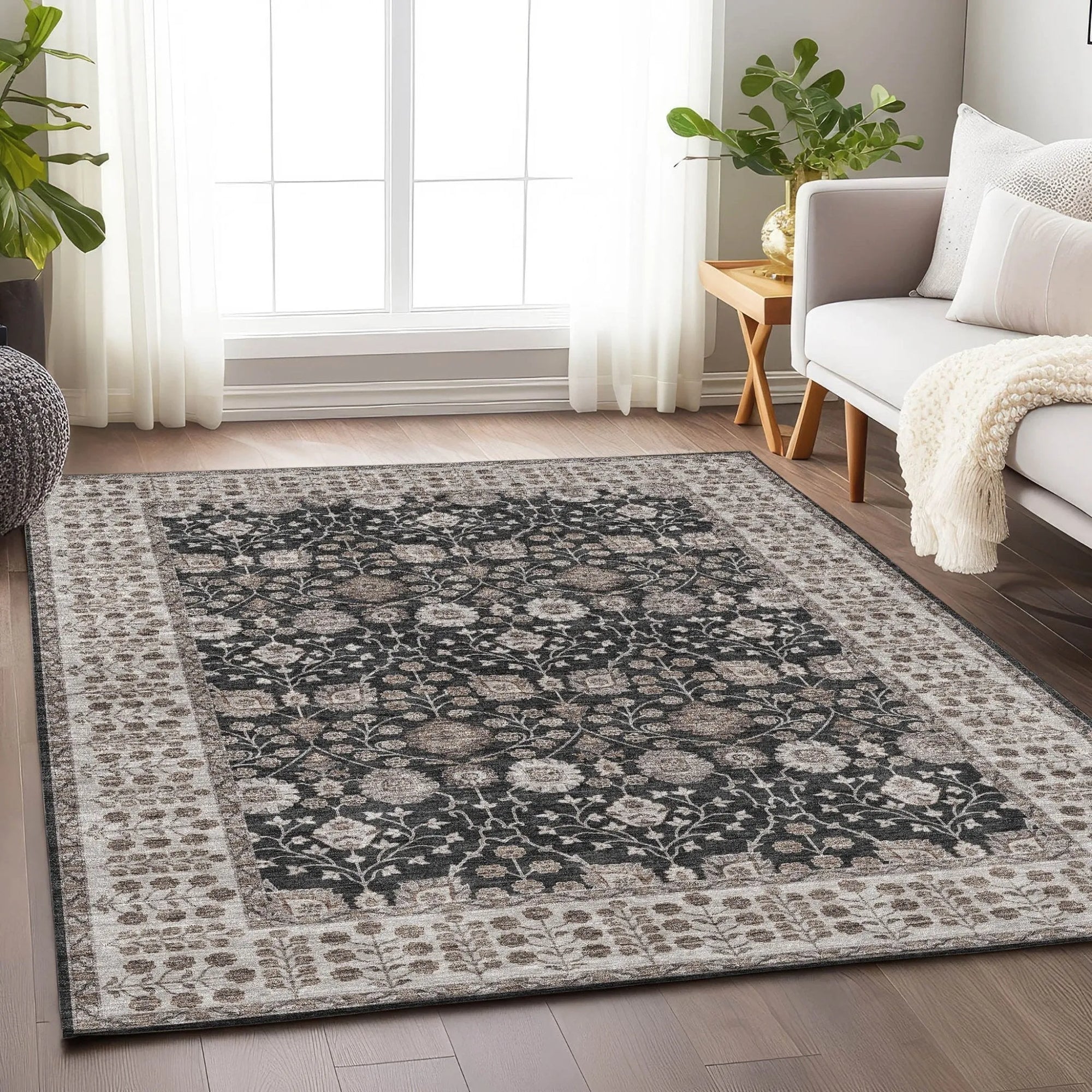 Hatay HY8 Black Rug - Baconco