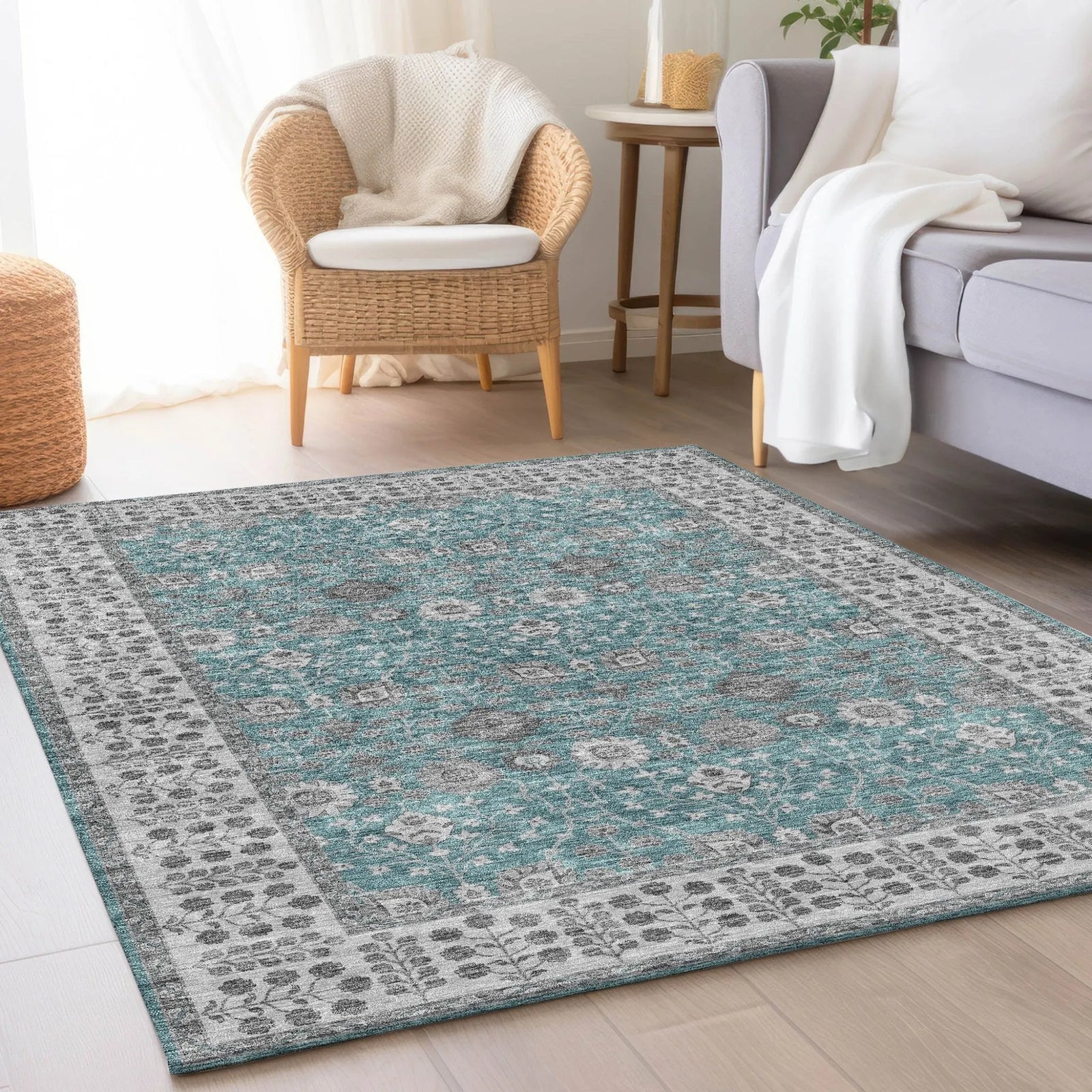 Hatay HY8 Teal Rug - Baconco