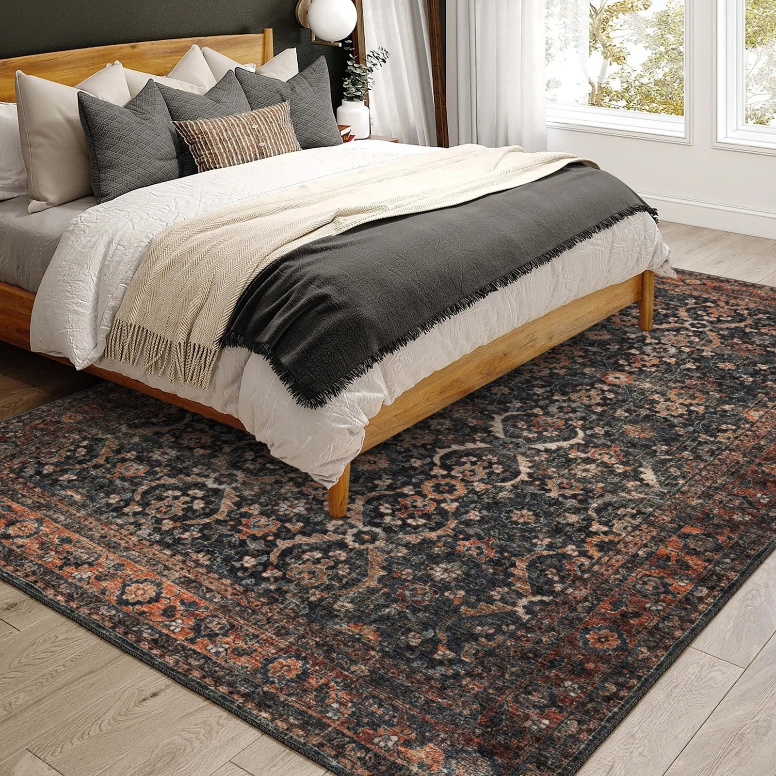 Jericho JC1 Charcoal Rug - Baconco