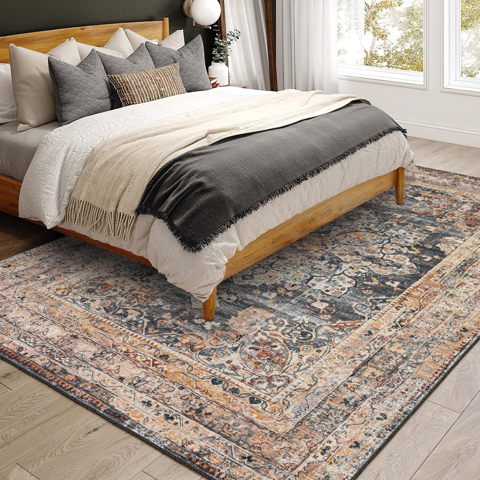 Jericho JC6 Charcoal Rug - Baconco