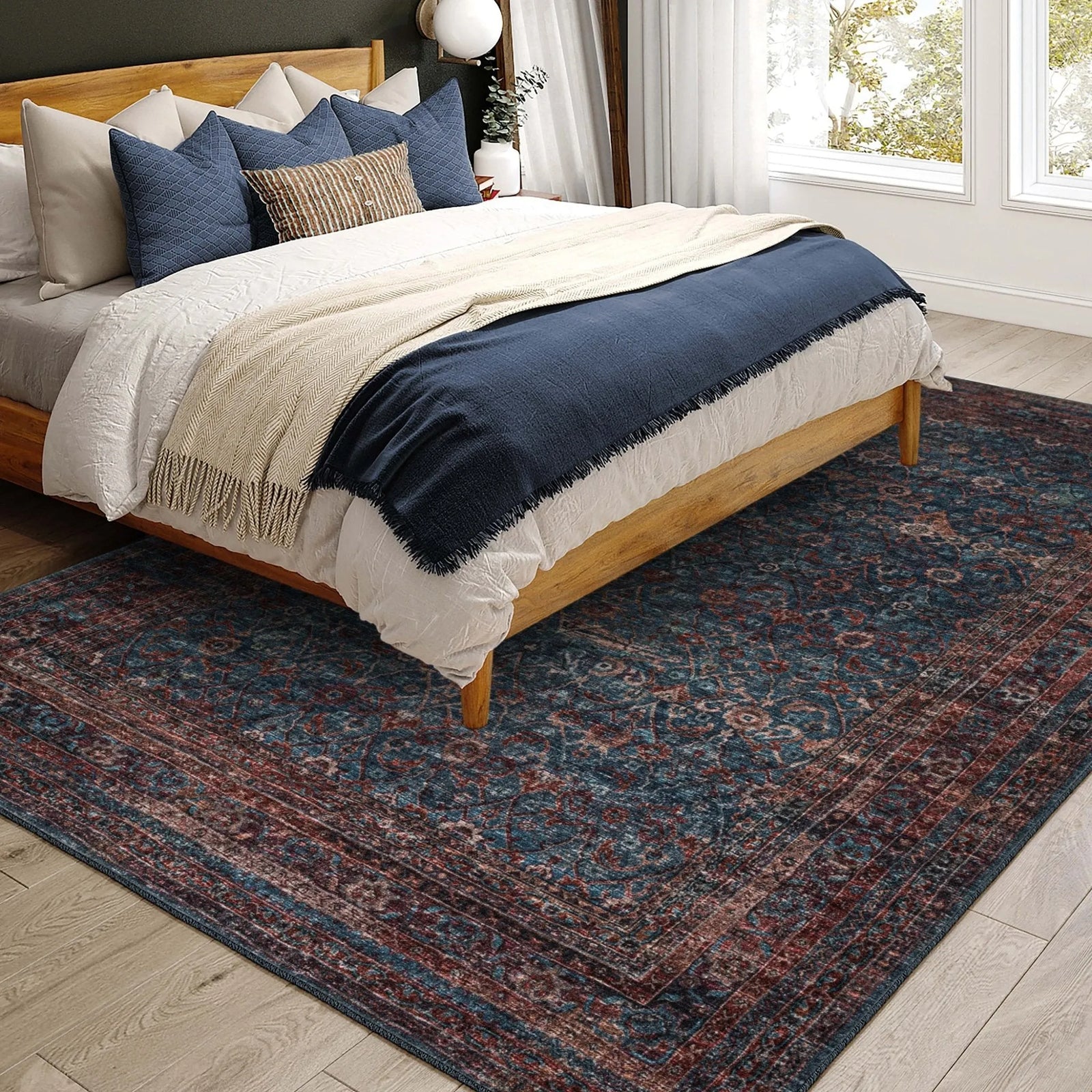 Jericho JC7 Navy Rug - Baconco