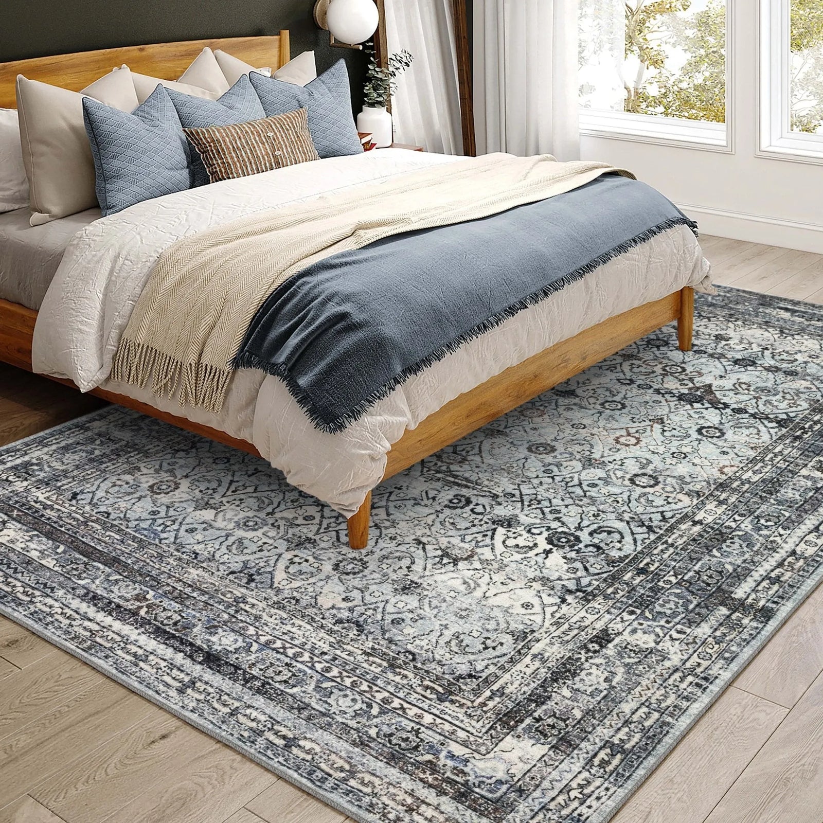 Jericho JC7 Pewter Rug - Baconco