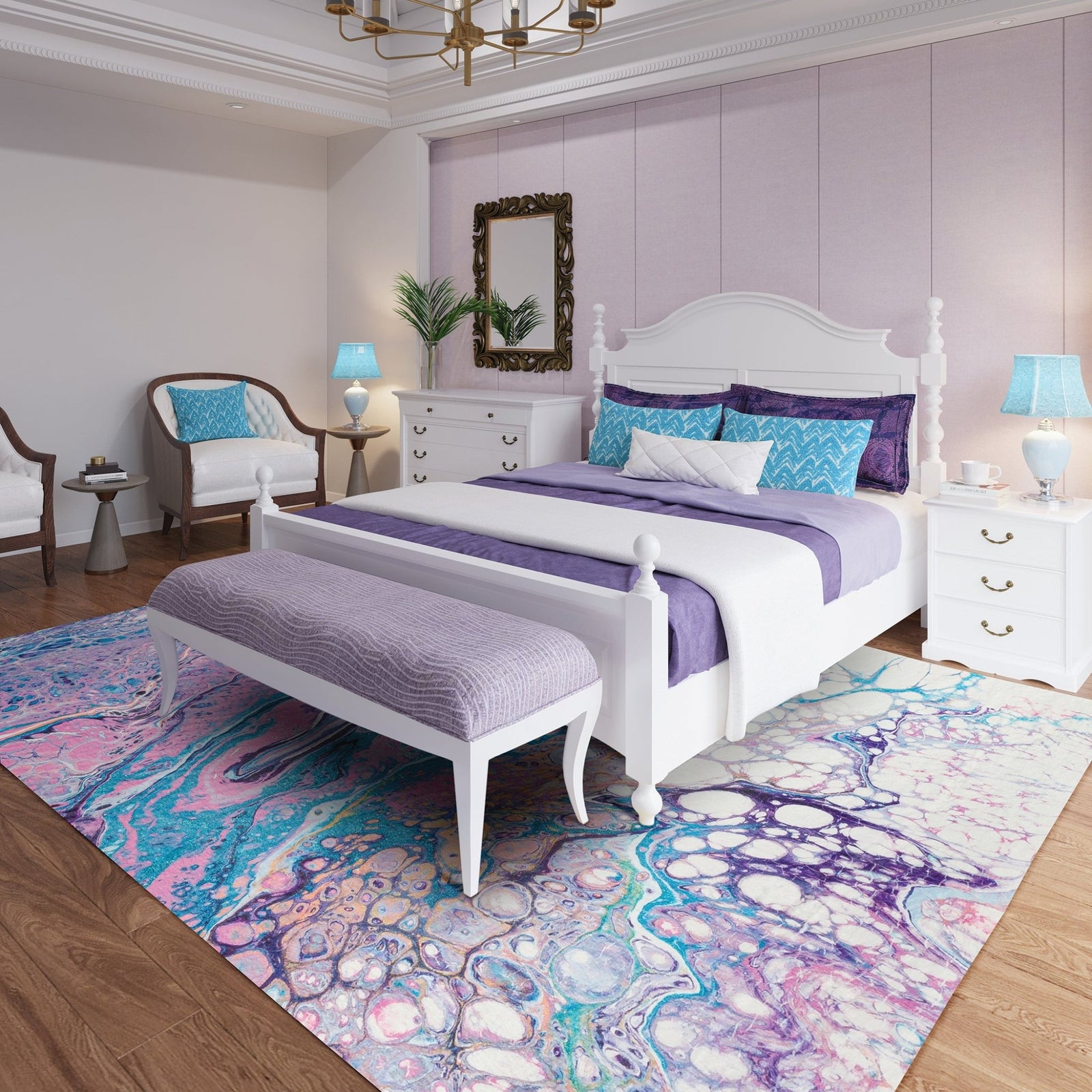 Kikiamo KK19 Lavender Rug - Baconco