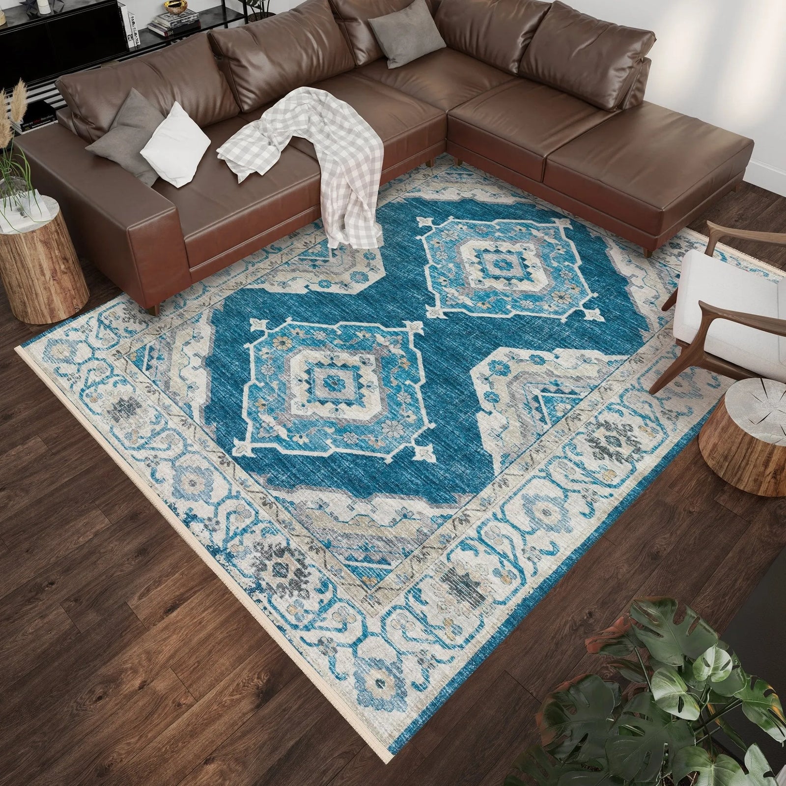 Marbella MB1 Indigo Rug - Baconco