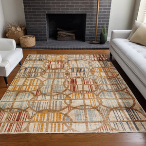 Neola NA12 Khaki Rug - Baconco