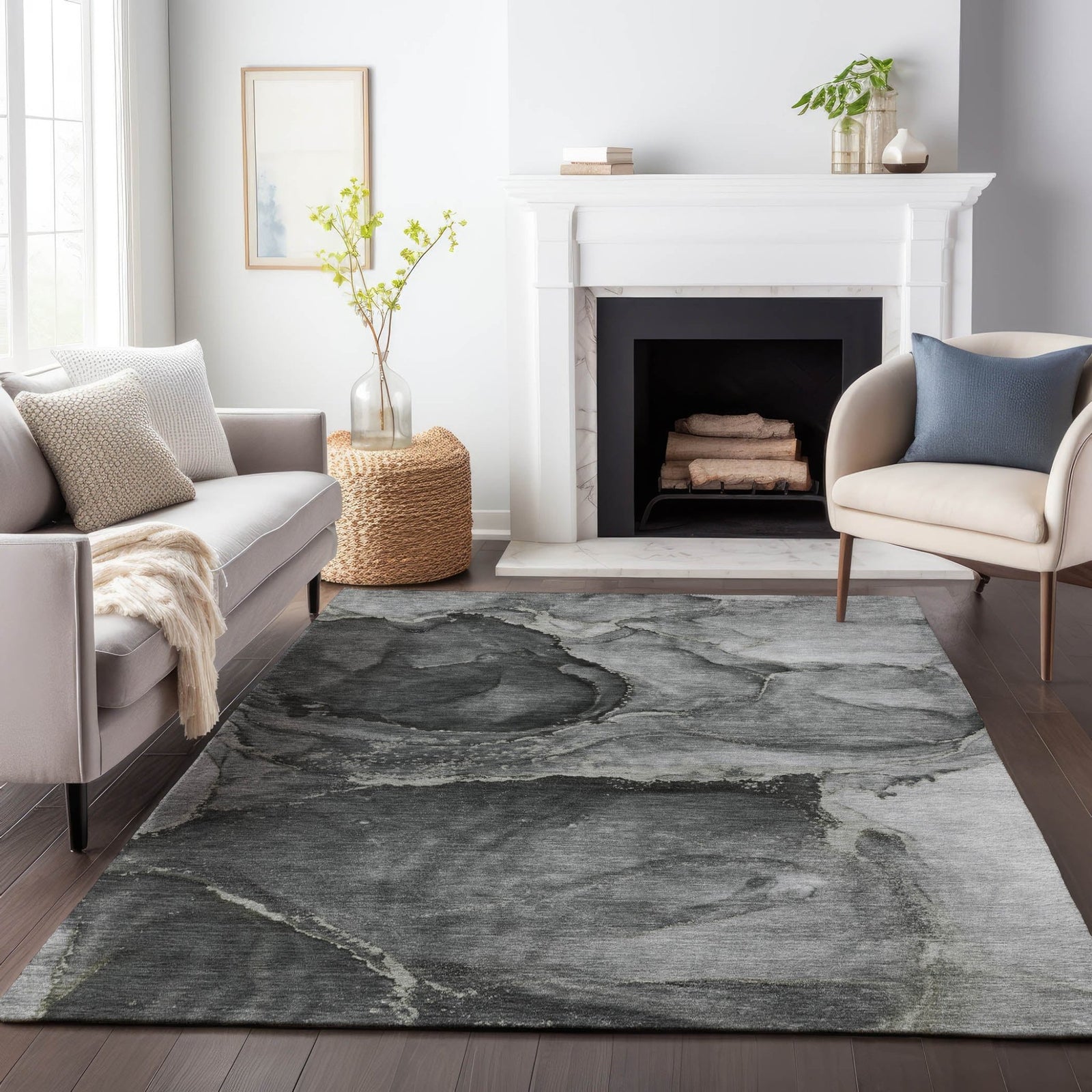 Odyssey OY14 Charcoal Rug - Baconco