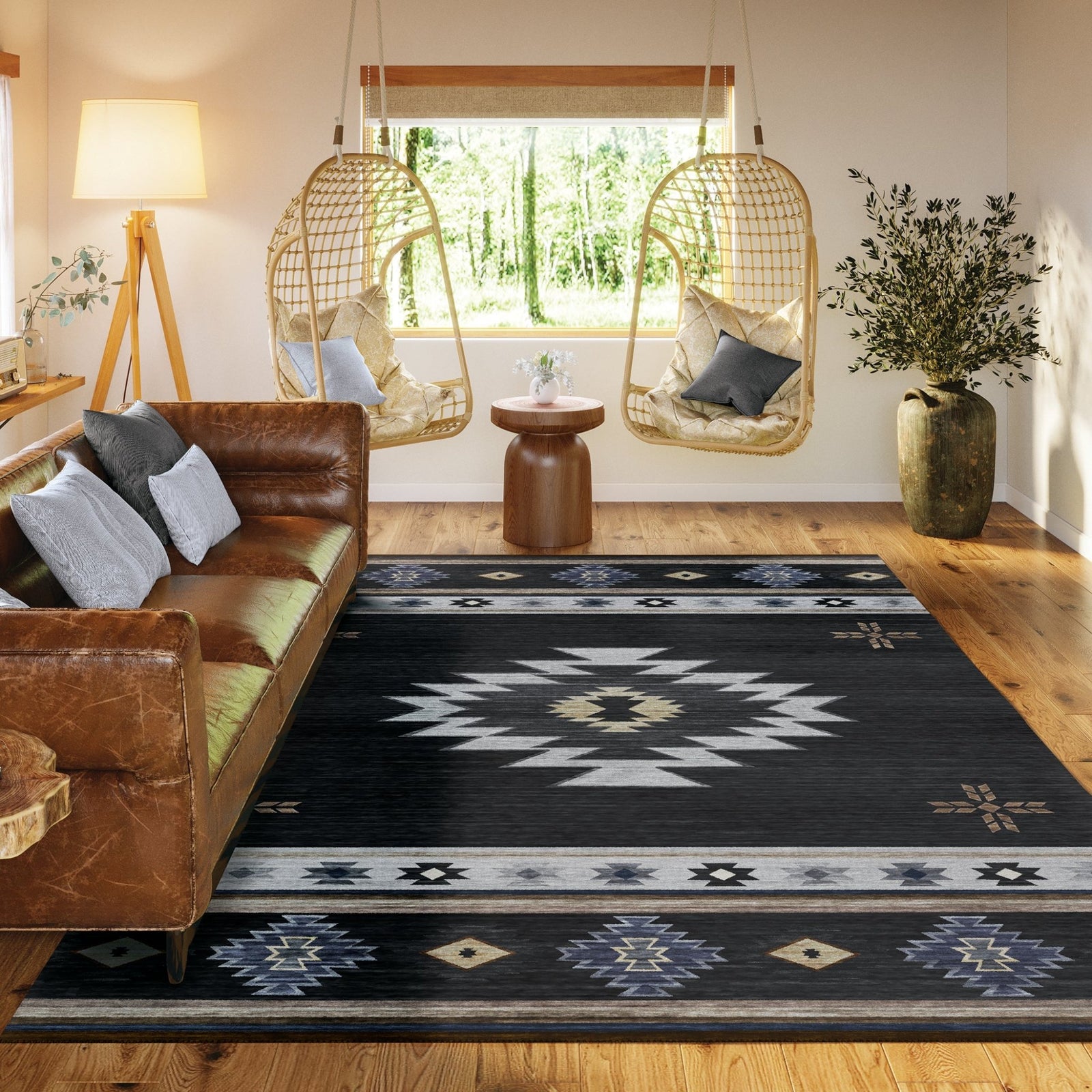 Phoenix PH4 Black Rug - Baconco