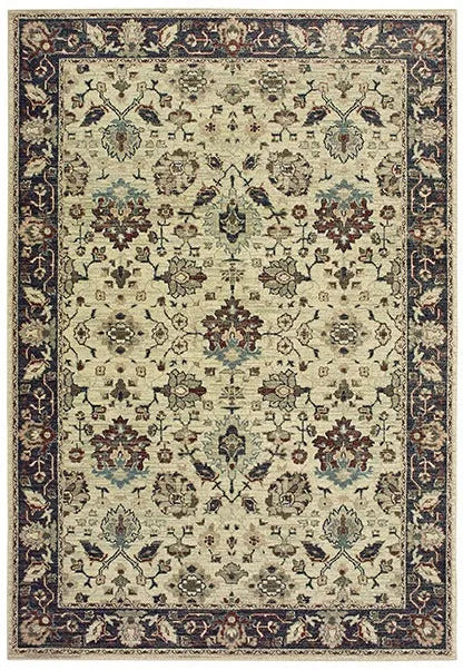 Raleigh 8026E Ivory Navy Rug