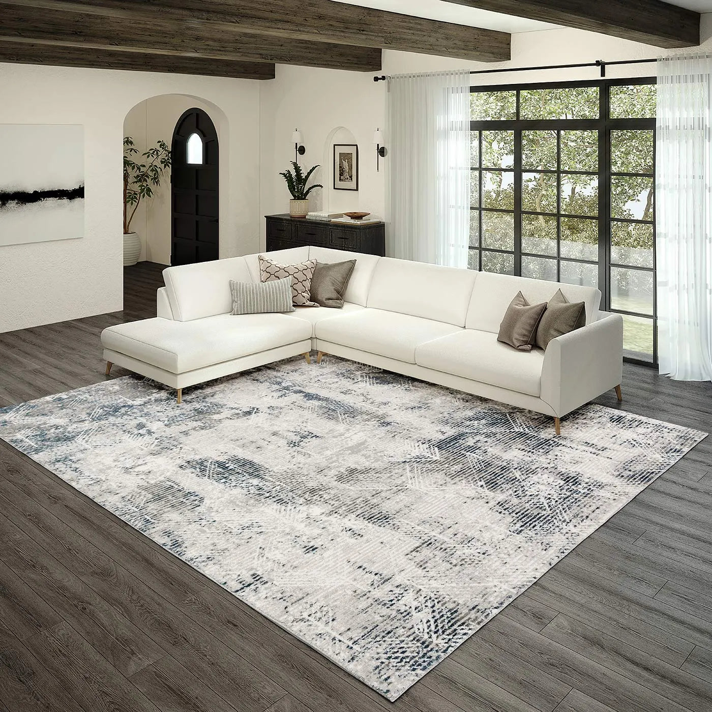 Rhodes RR1 Grey Rug - Baconco