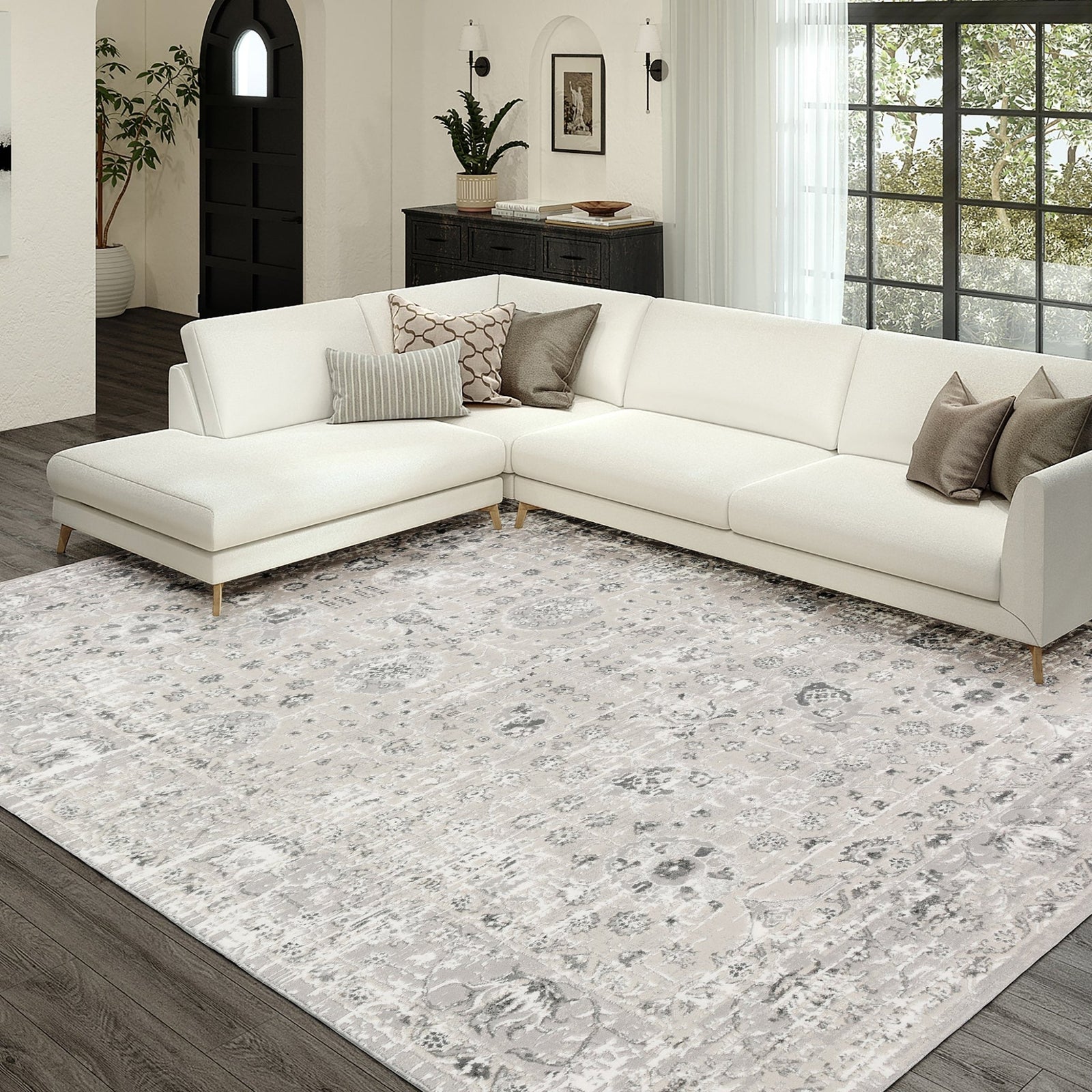 Rhodes RR8 Silver Rug - Baconco