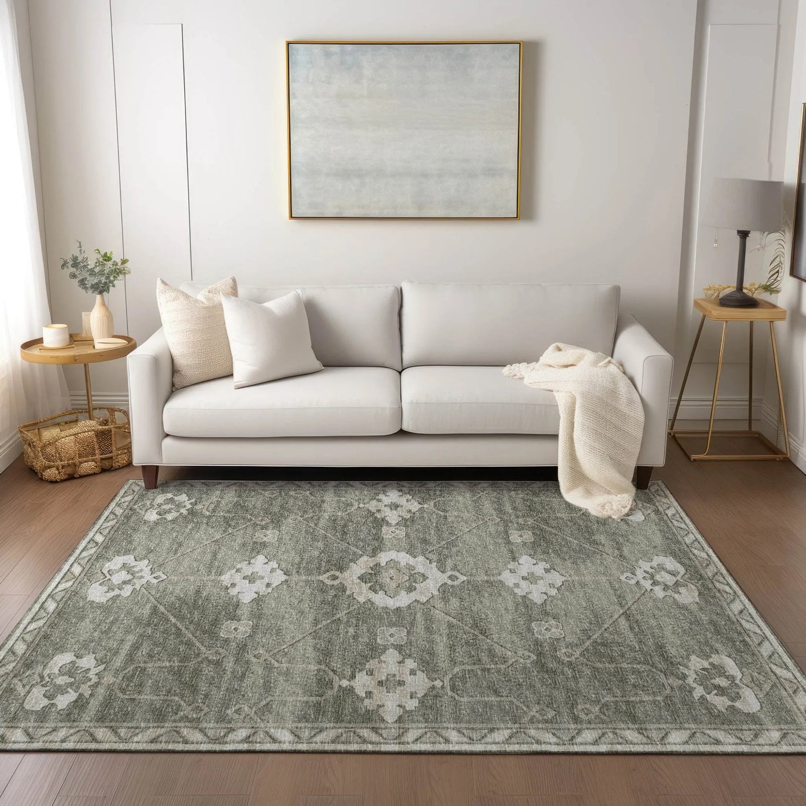 Sedona SN16 Khaki Rug - Baconco