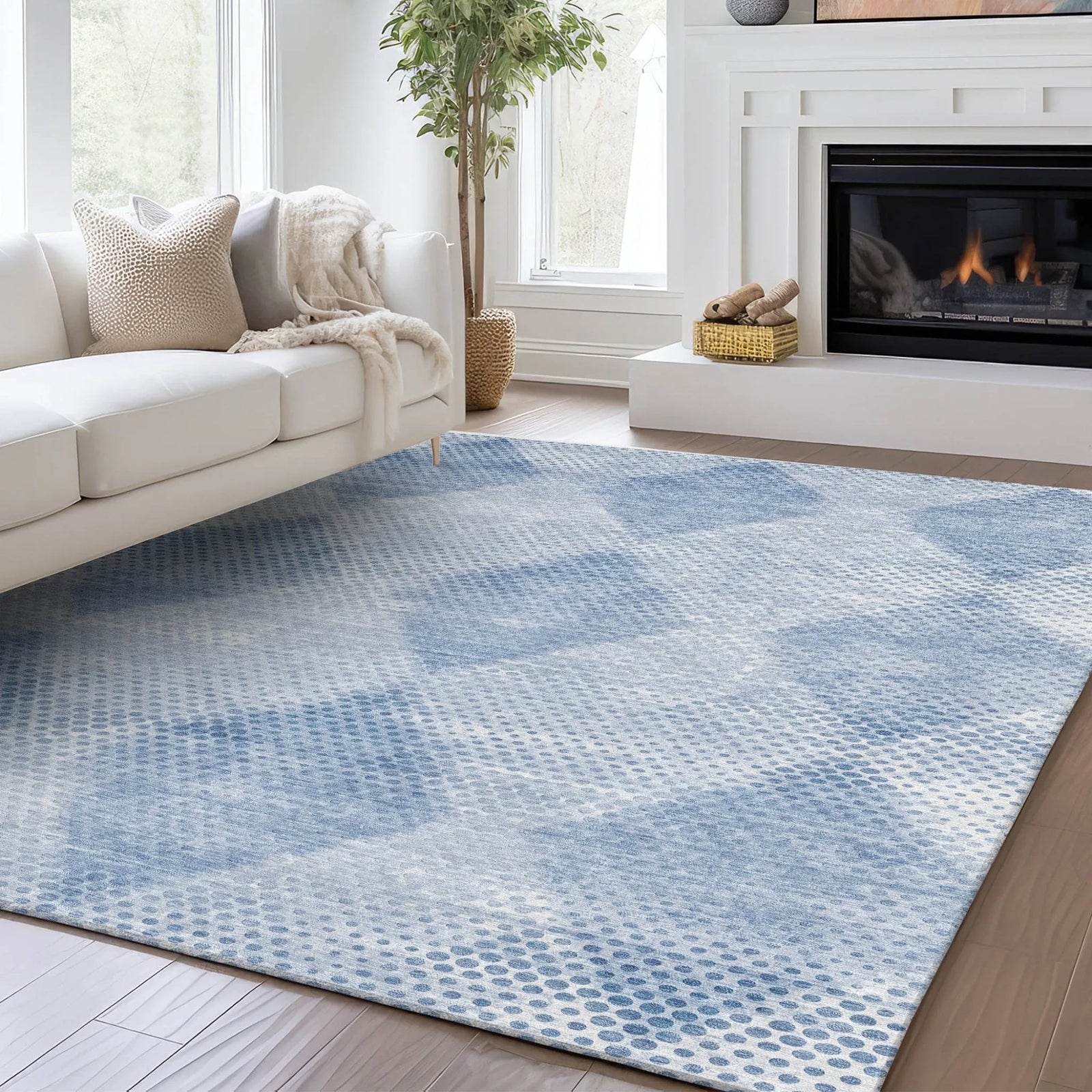 Trevi TV4 Blue Rug - Baconco