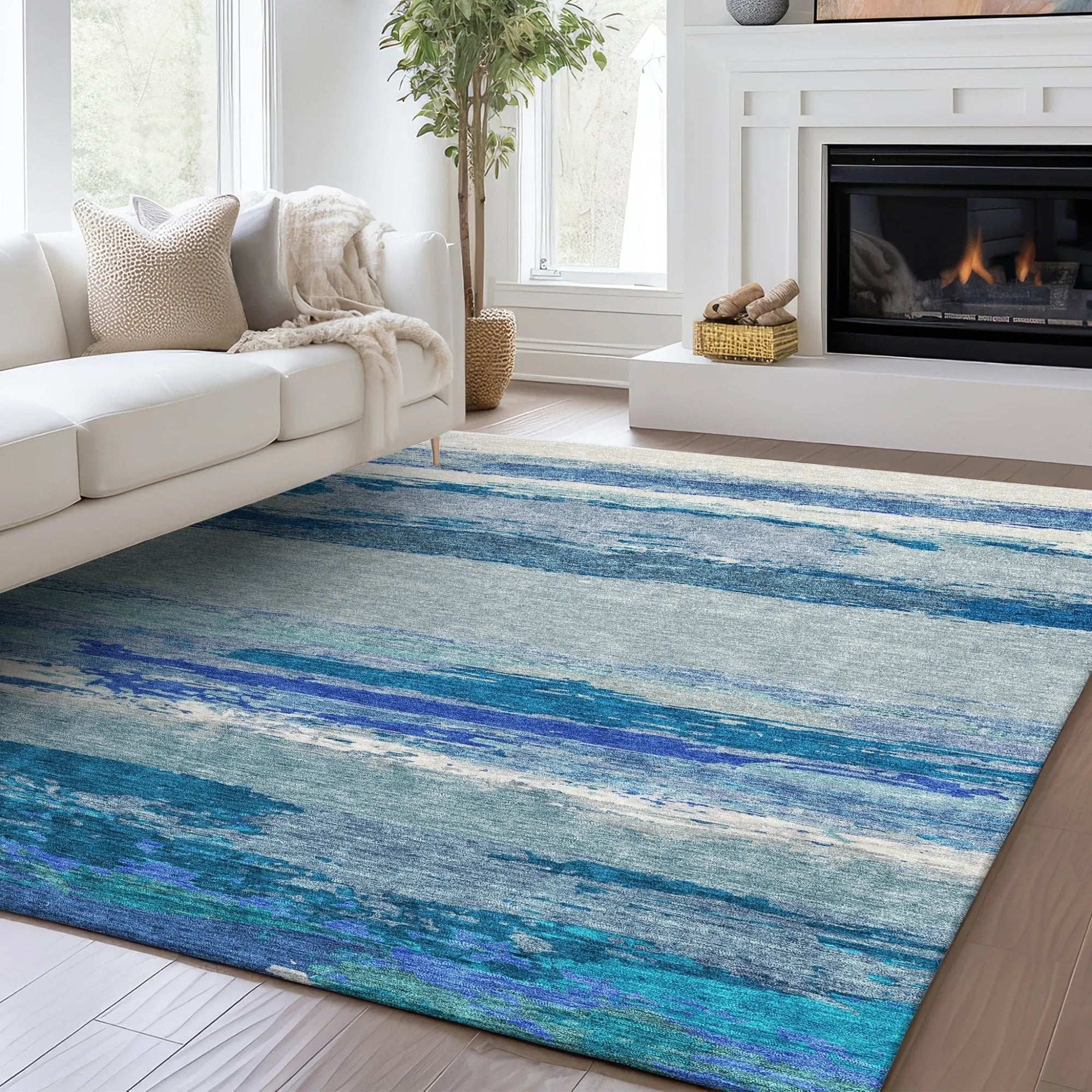 Trevi TV8 Blue Rug - Baconco