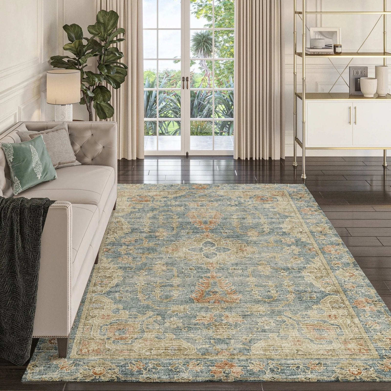 Tuscany TU13 Teal Rug - Baconco