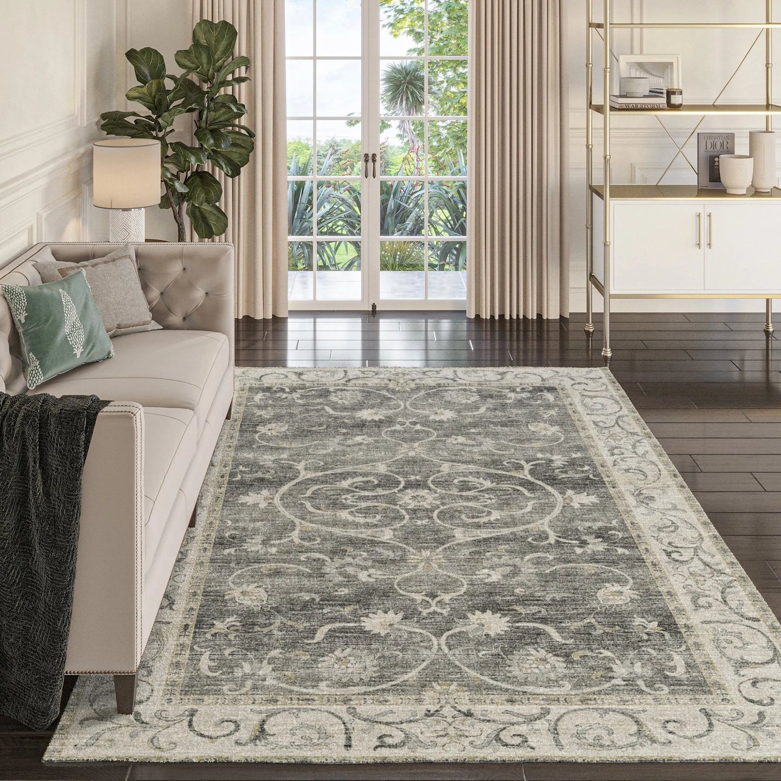 Tuscany TU6 Charcoal Rug - Baconco