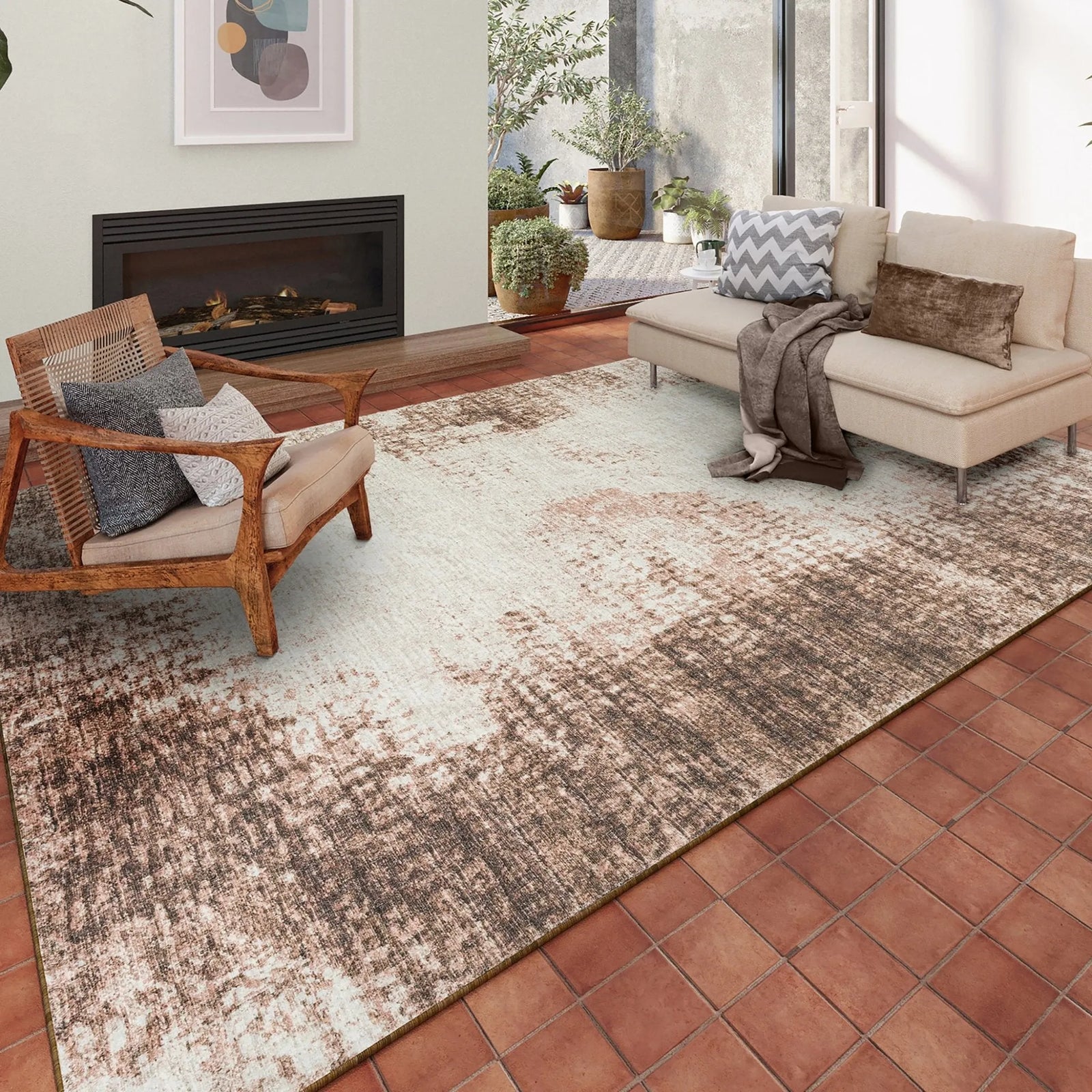 Winslow WL1 Chocolate Rug - Baconco