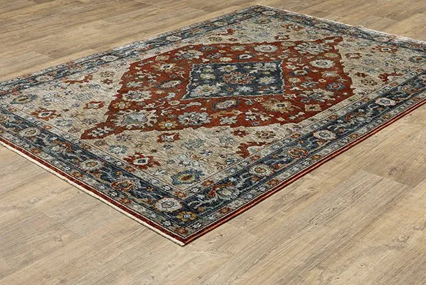 Aberdeen 1143H Red/Ivory Rug - Baconco