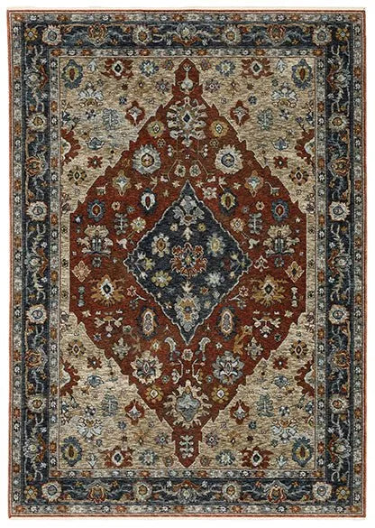 Aberdeen 1143H Red/Ivory Rug - Baconco