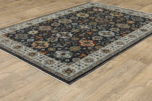 Aberdeen 561B Blue/Grey Rug - Baconco