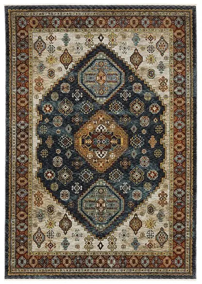 Aberdeen 5W BlueTaupe Rug - Baconco