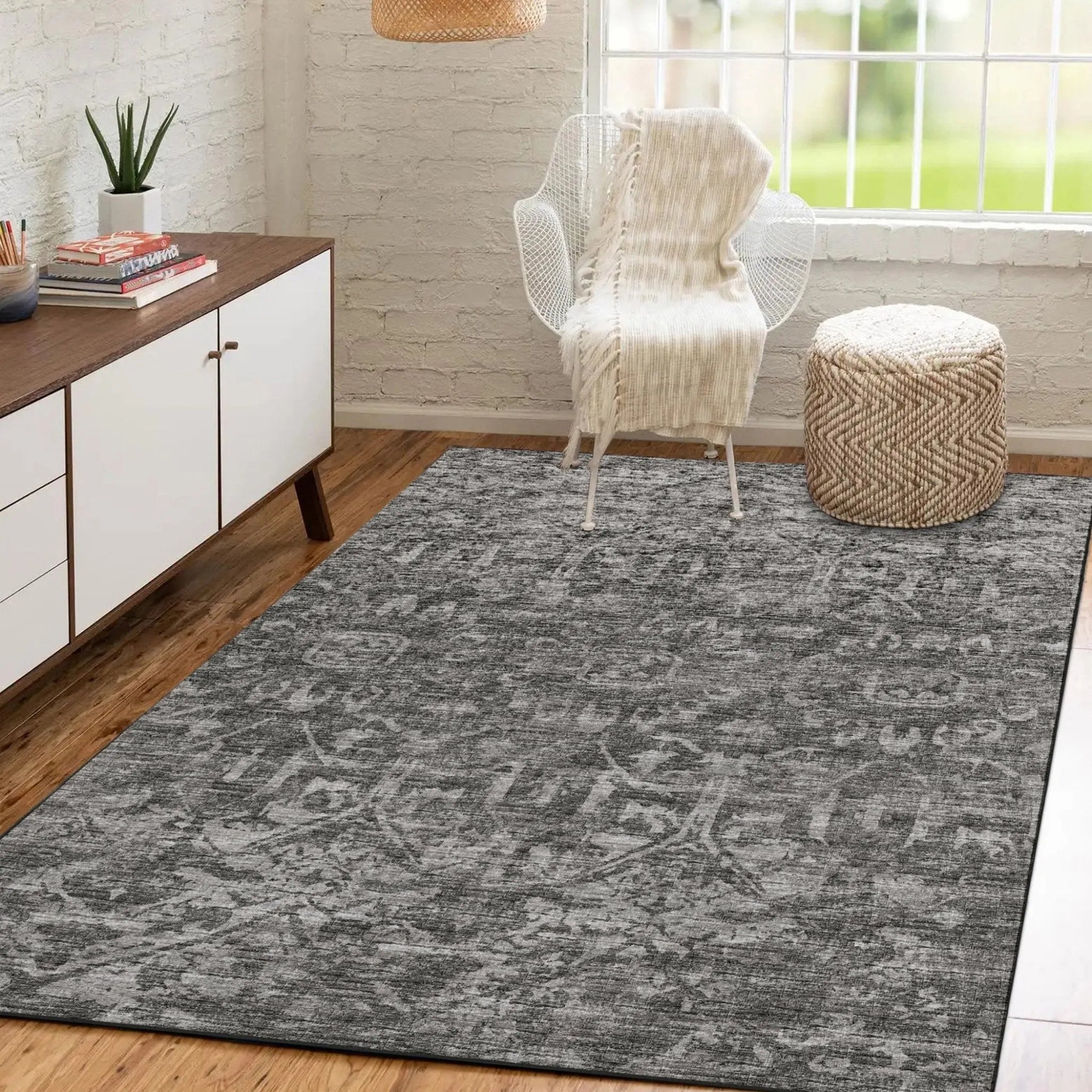 Aberdeen AB1 Graphite Rug - Baconco