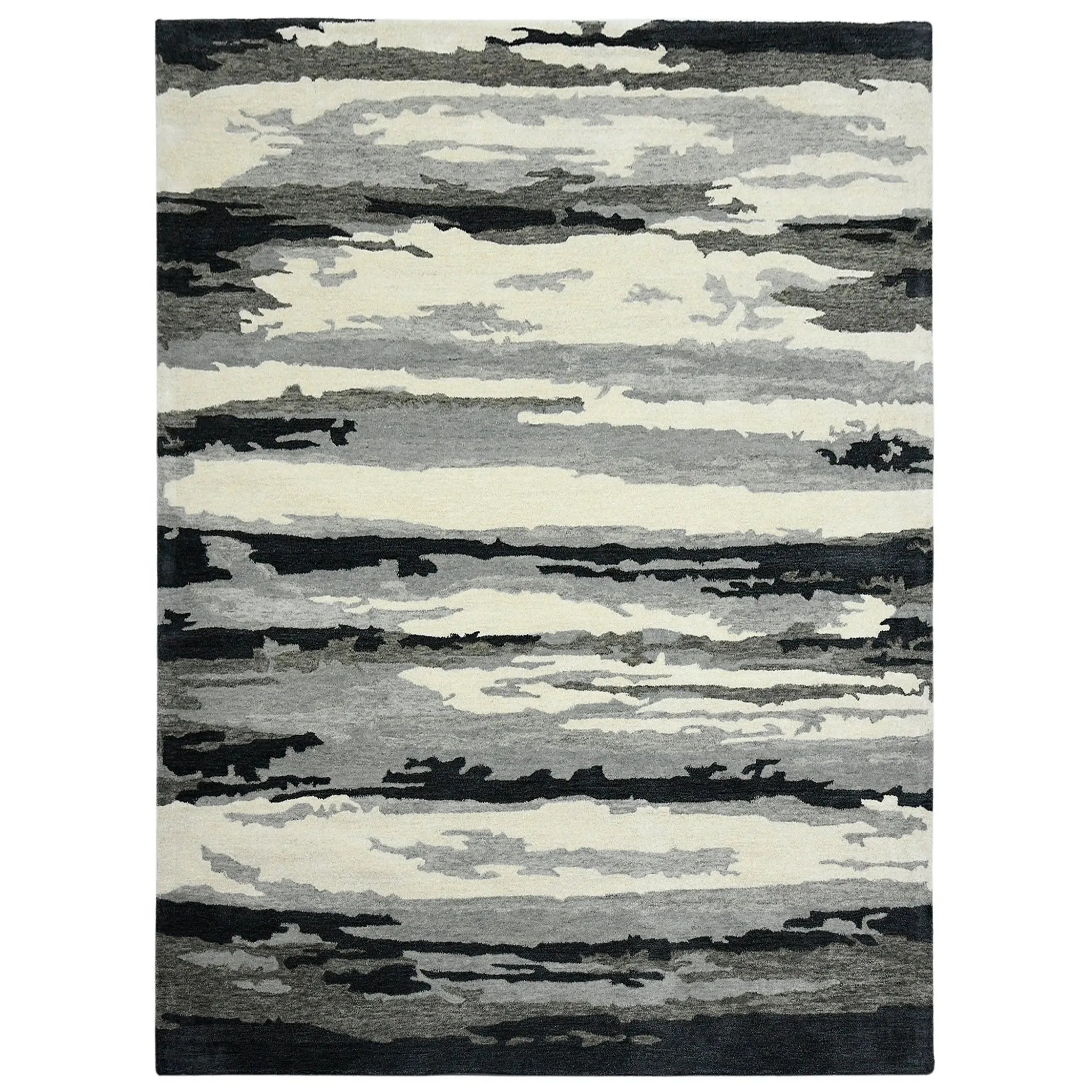 Abstract ABS-6 Dark Grey Rug - Baconco