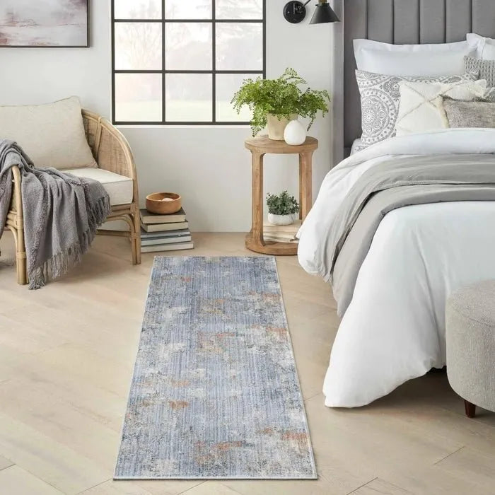 Abstract Hues ABH01 Grey/Blue Rug - Baconco