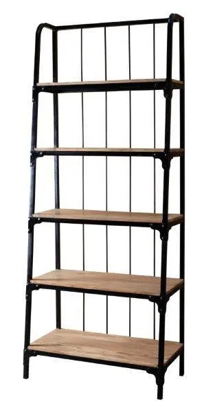 Acacia Wood and Iron Hand Crafted G05027 Bookshelf - Baconco