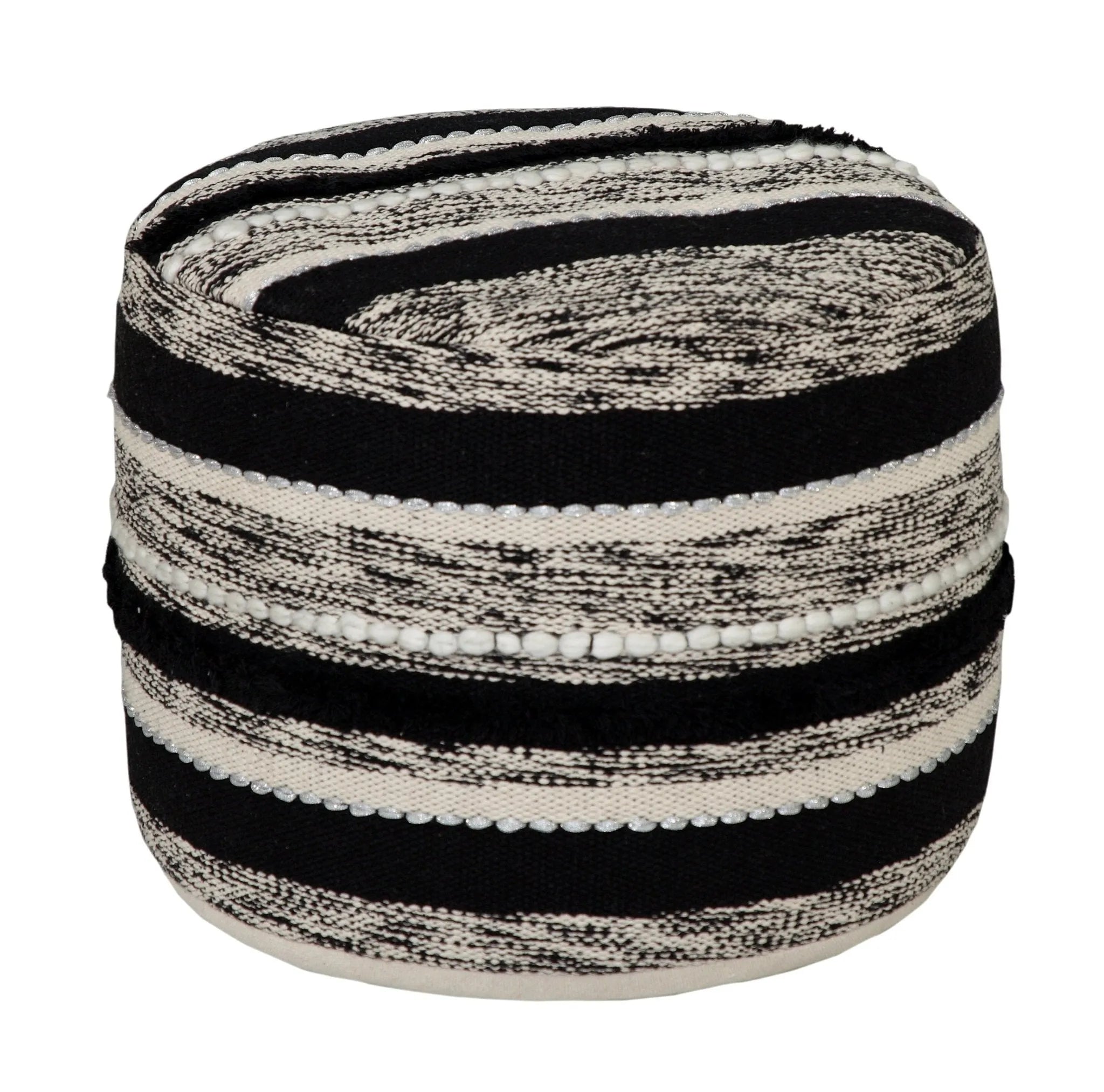 Accented Noir LR99718 Pouf - Baconco