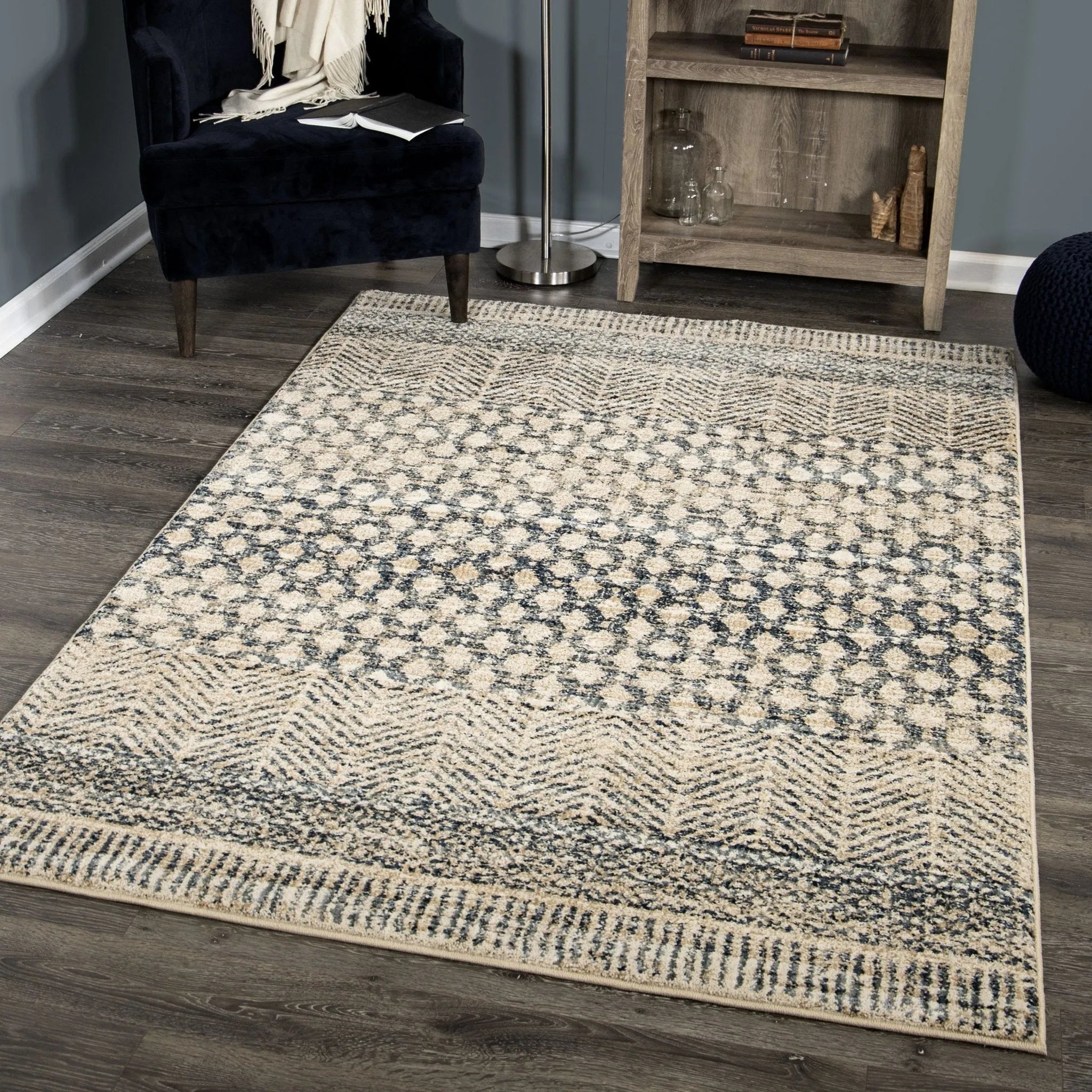 Adagio 8225 Arrowhead Light Blue Rug - Baconco