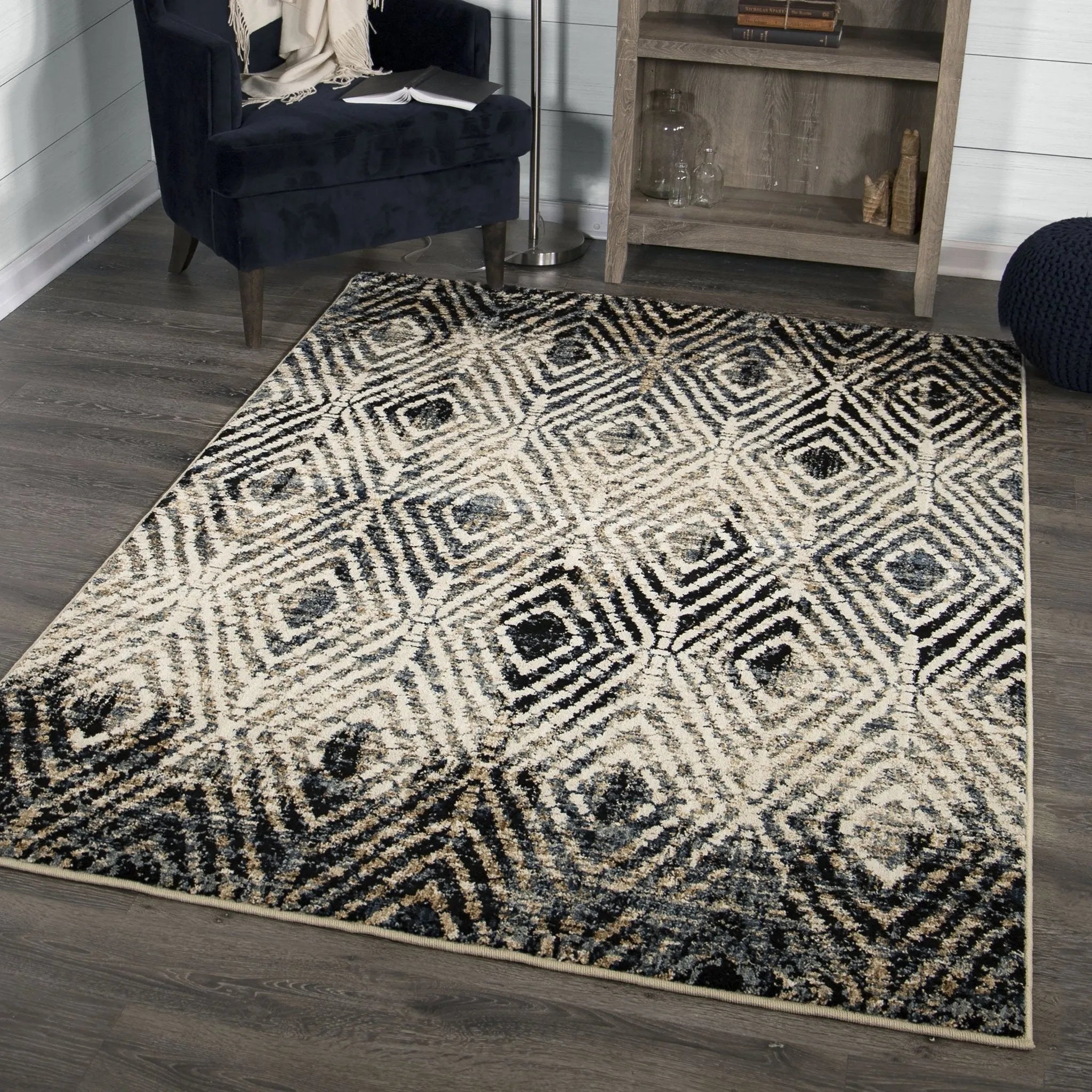 Adagio 8237 Tribal Throne Off White Rug - Baconco