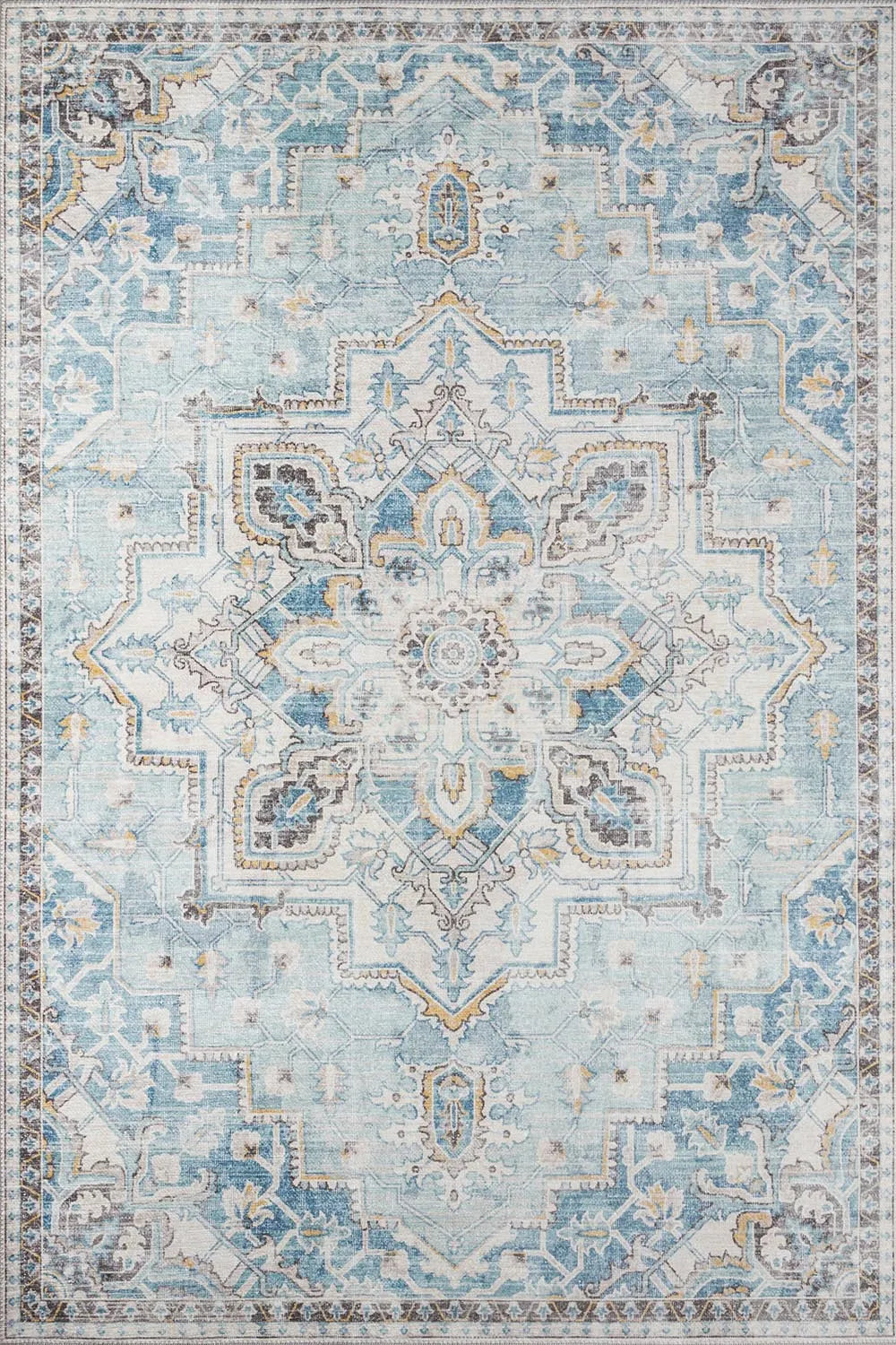 Afshar AFS-32 Light Blue Rug - Baconco