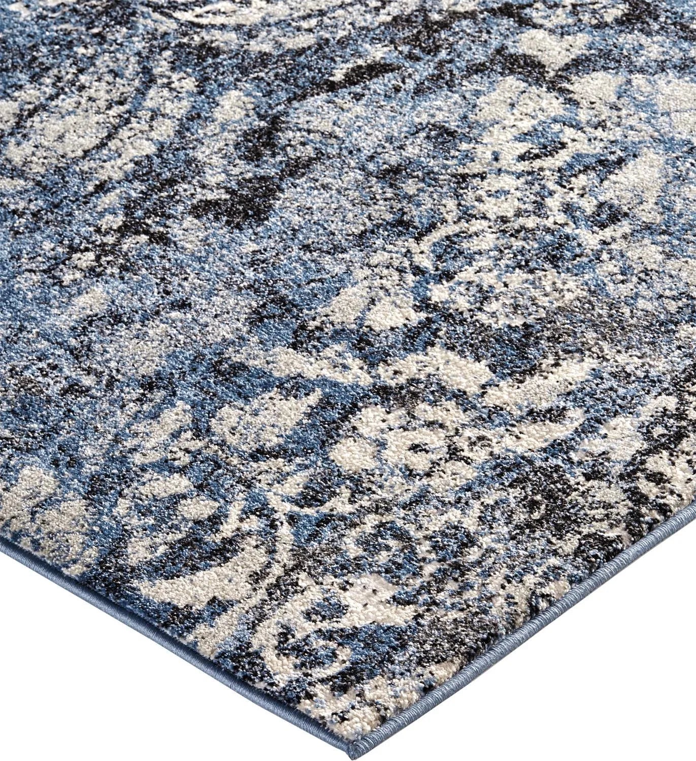 Ainsley 3897F Blue/Black Rug - Baconco