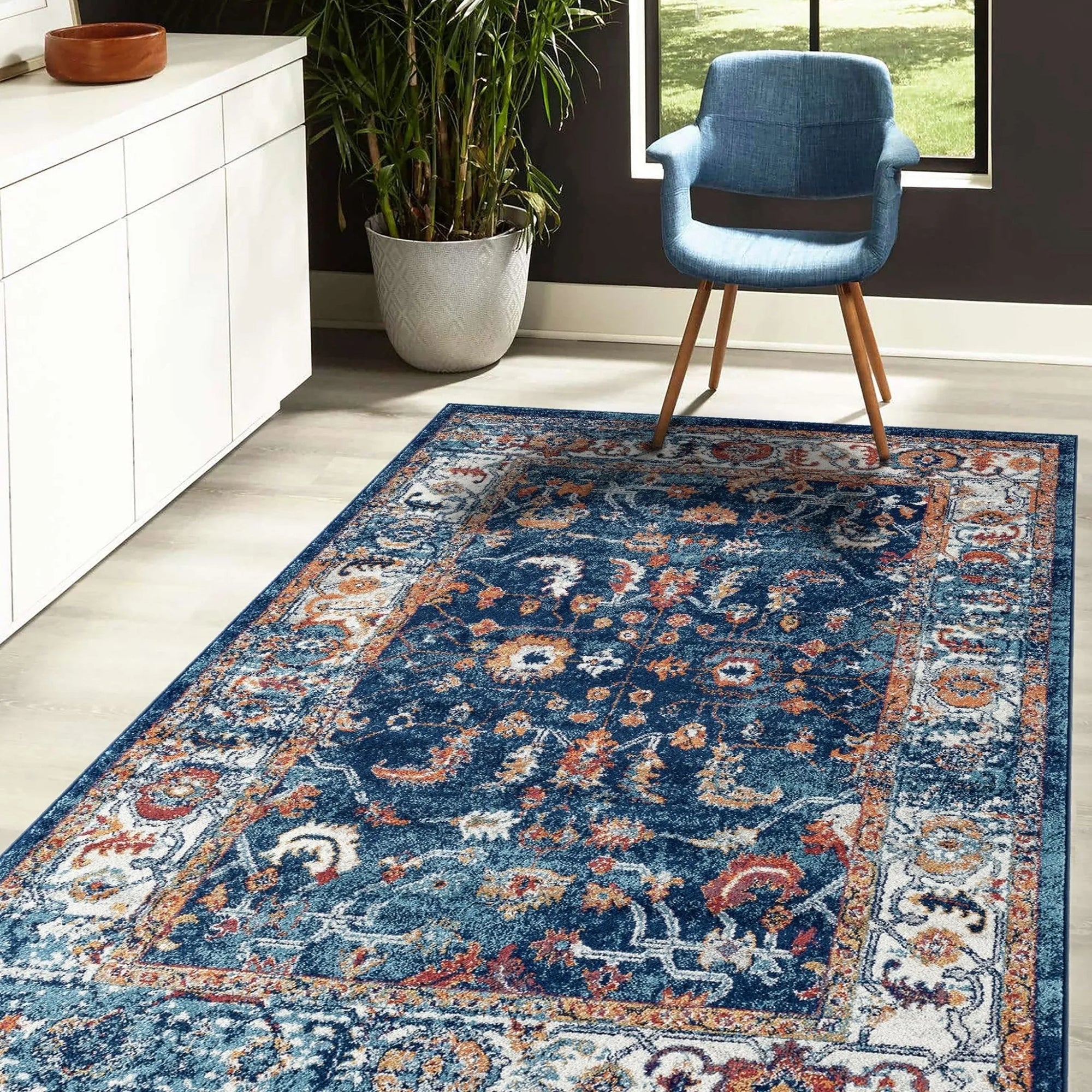 Alexandria ALX-85 Navy Rug - Baconco