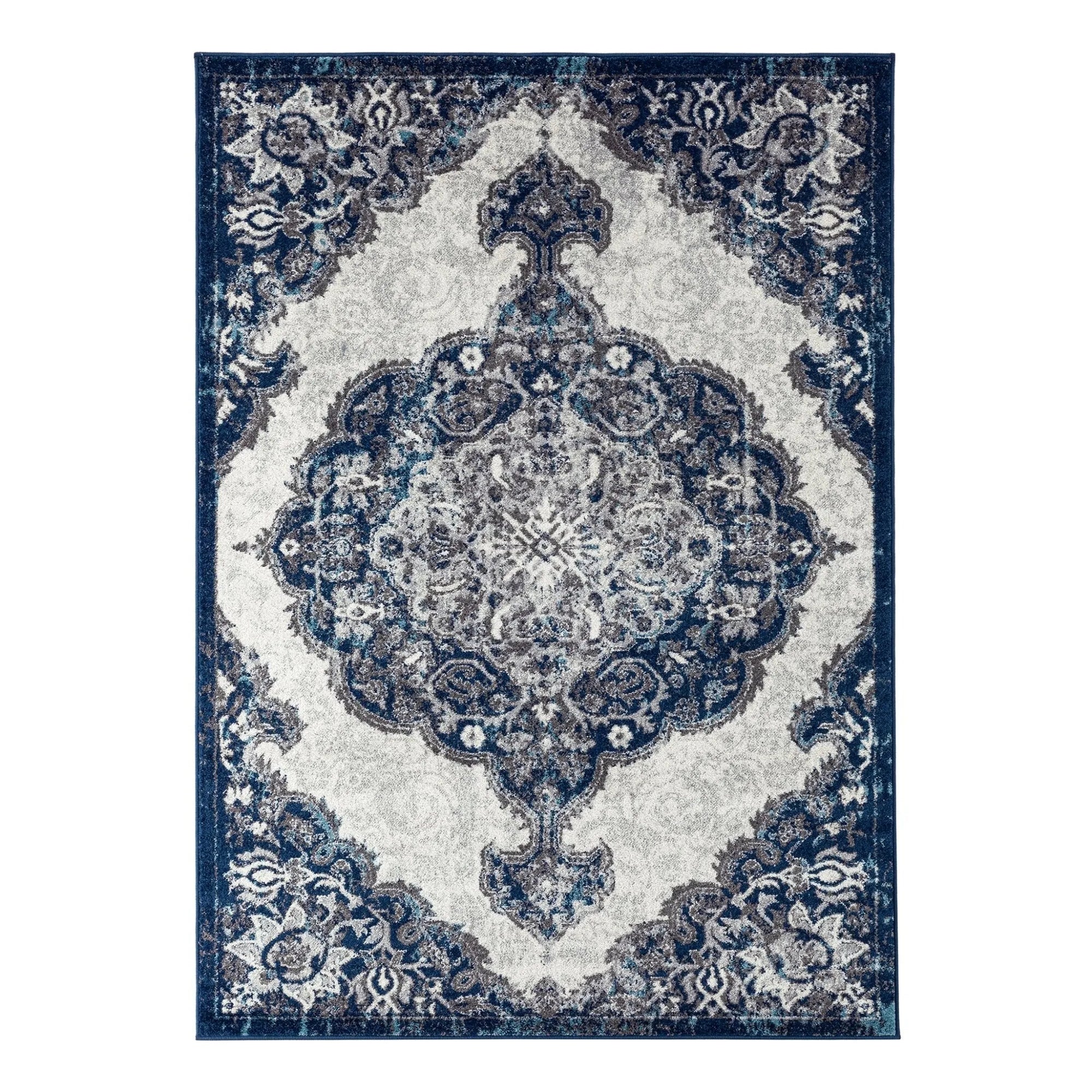 Alexandria ALX-86 Ivory/Navy Rug - Baconco