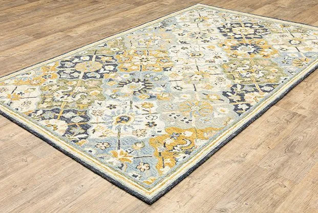 Alfresco 28406 Blue/Gold Rug - Baconco