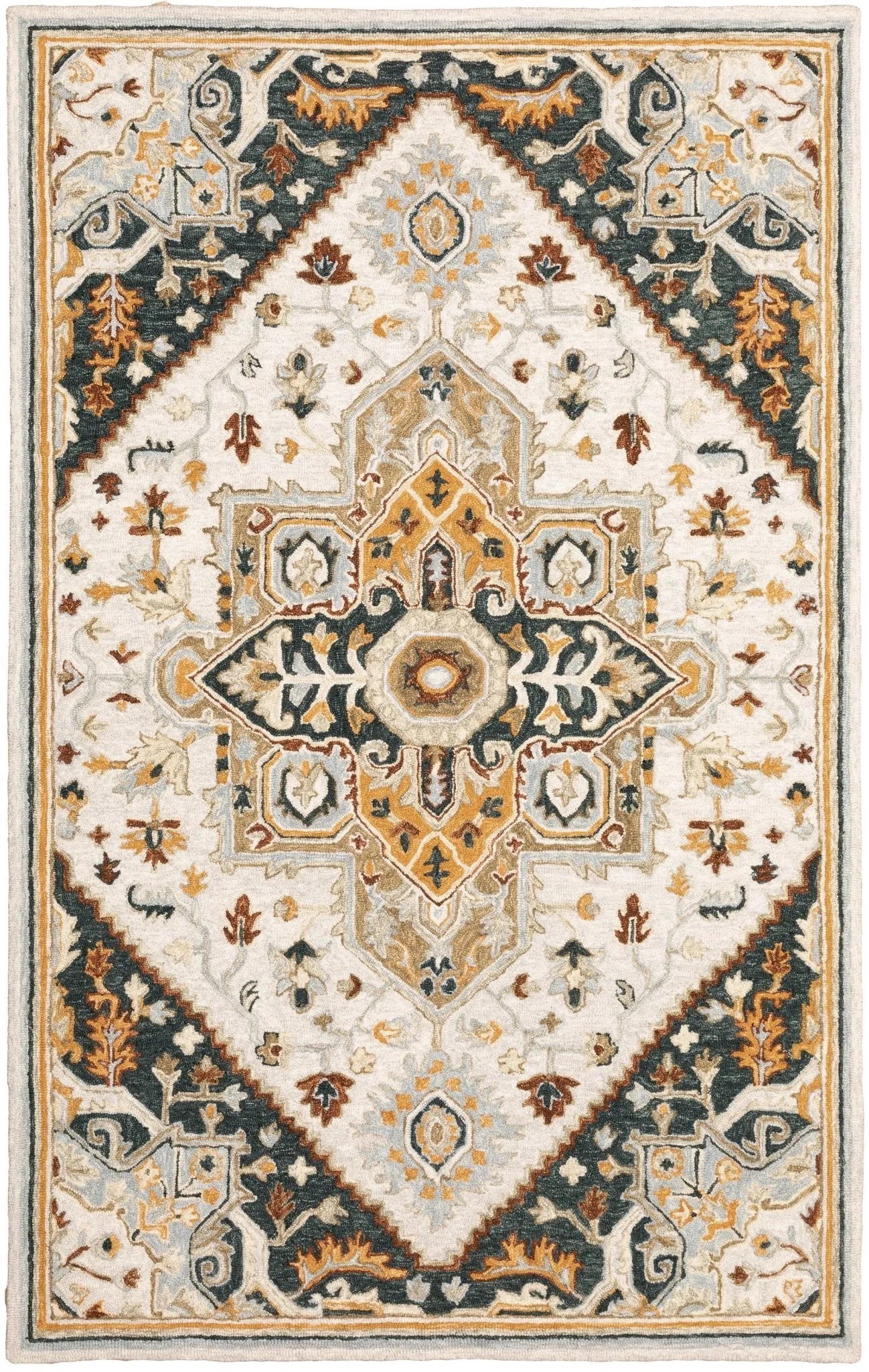 Alfresco 28407 Ivory/Charcoal Rug - Baconco