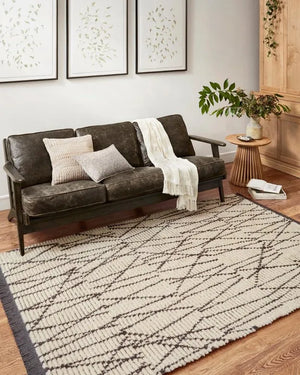 Alice ALI-01 Cream/Charcoal Rug - Baconco