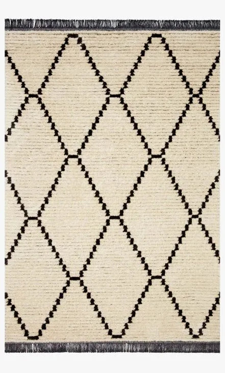 Alice ALI-04 Cream/Charcoal Rug - Baconco